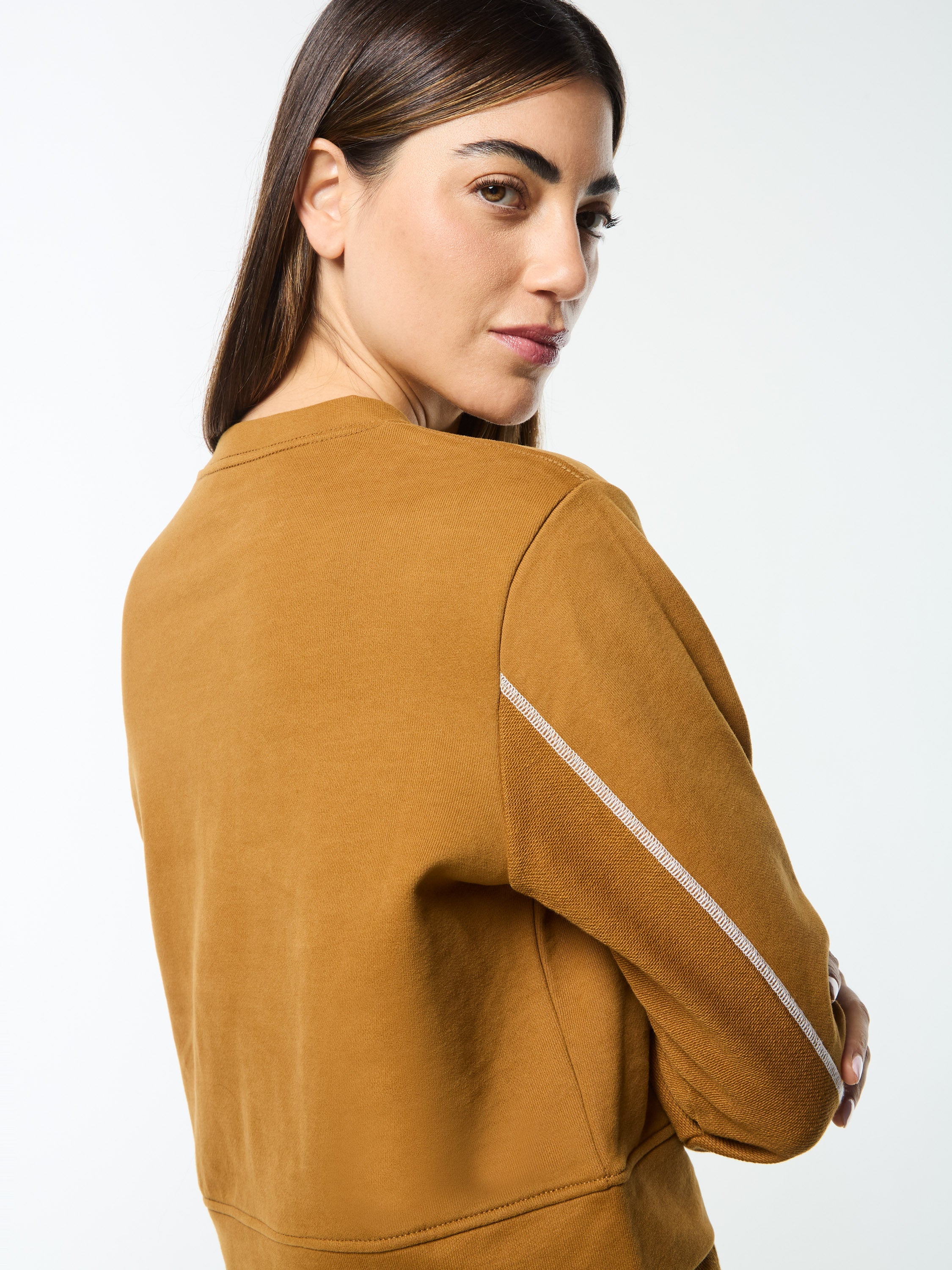 Greta Crewneck- Bronze Brown