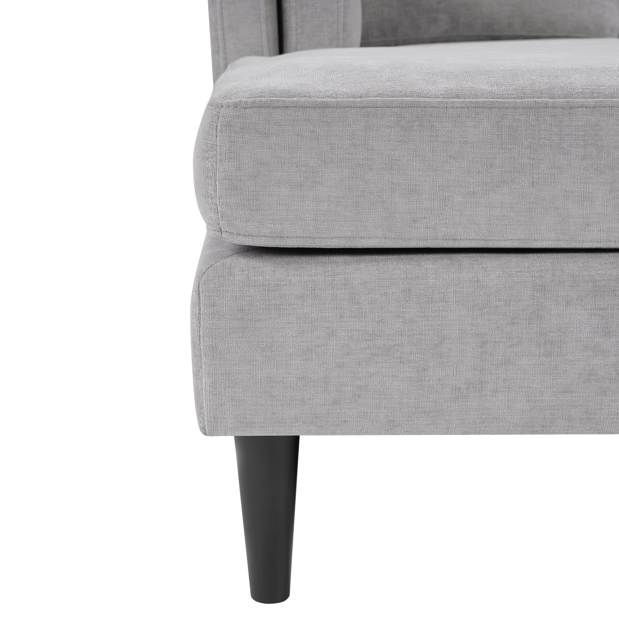 Grey Chenille Chaise Lounge Sofa