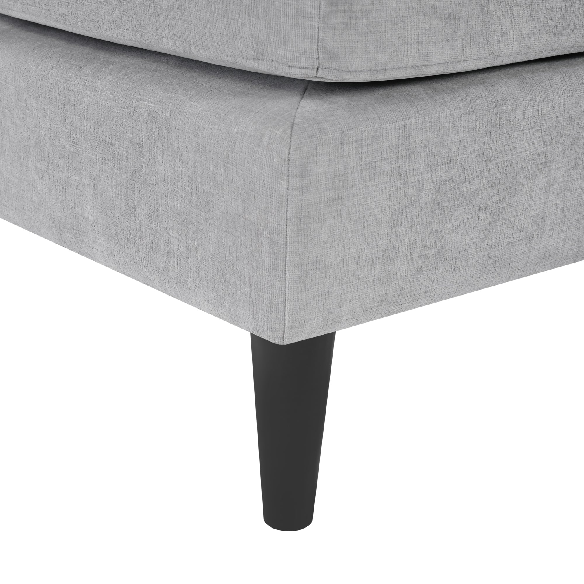 Grey Chenille Chaise Lounge Sofa