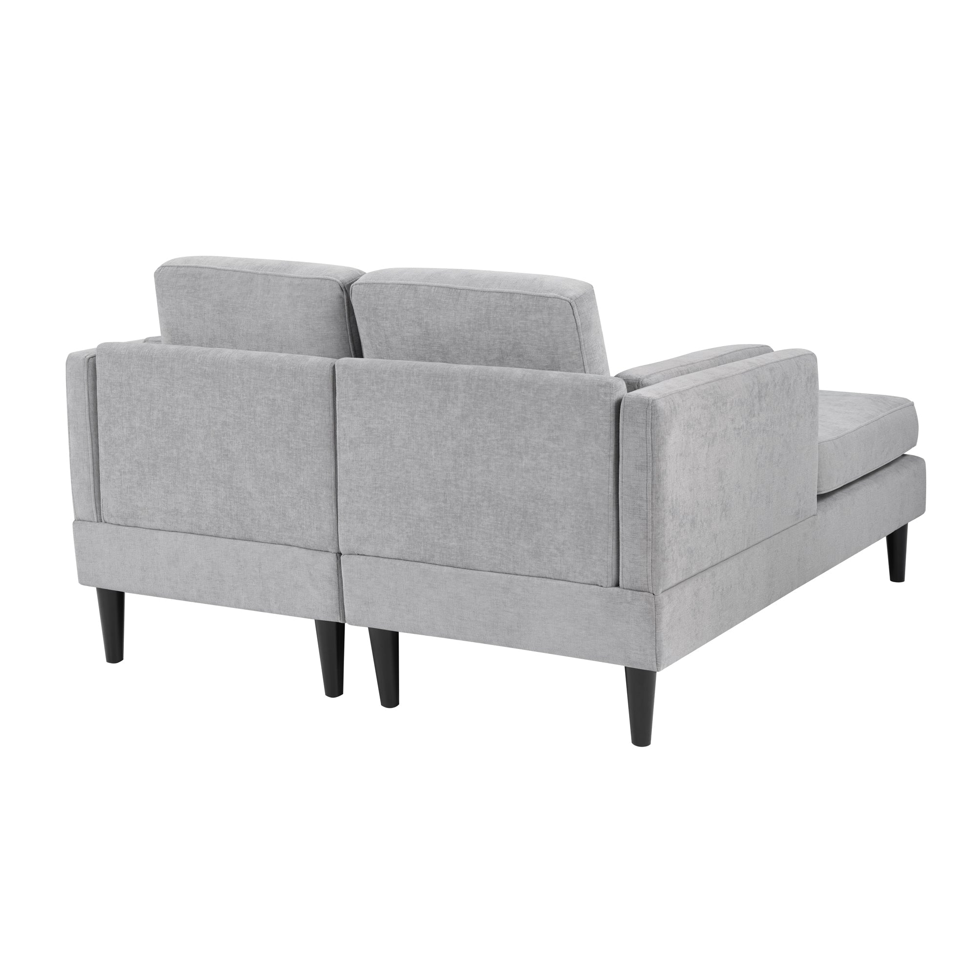 Grey Chenille Chaise Lounge Sofa