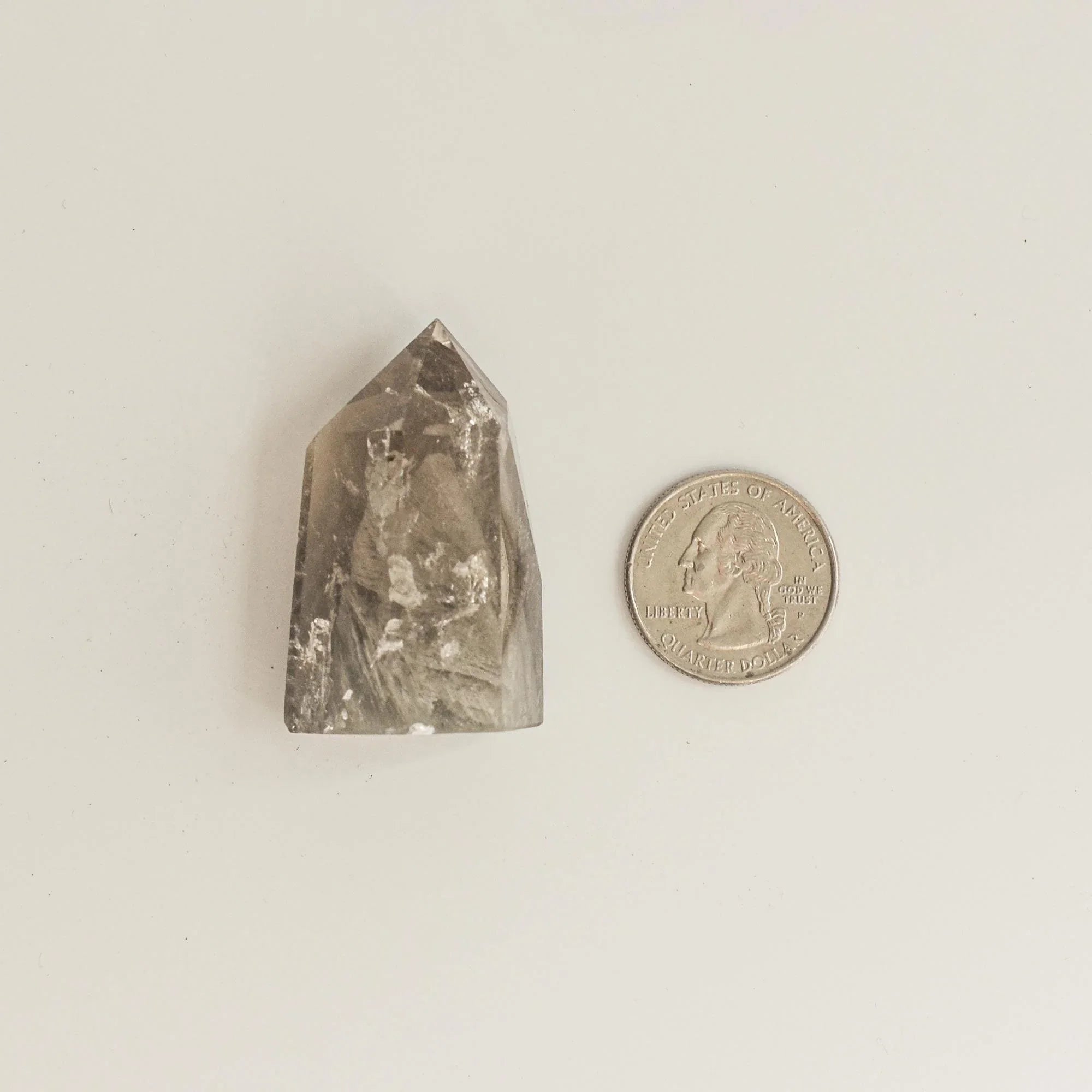 Grey Phantom Quartz Crystal Tower