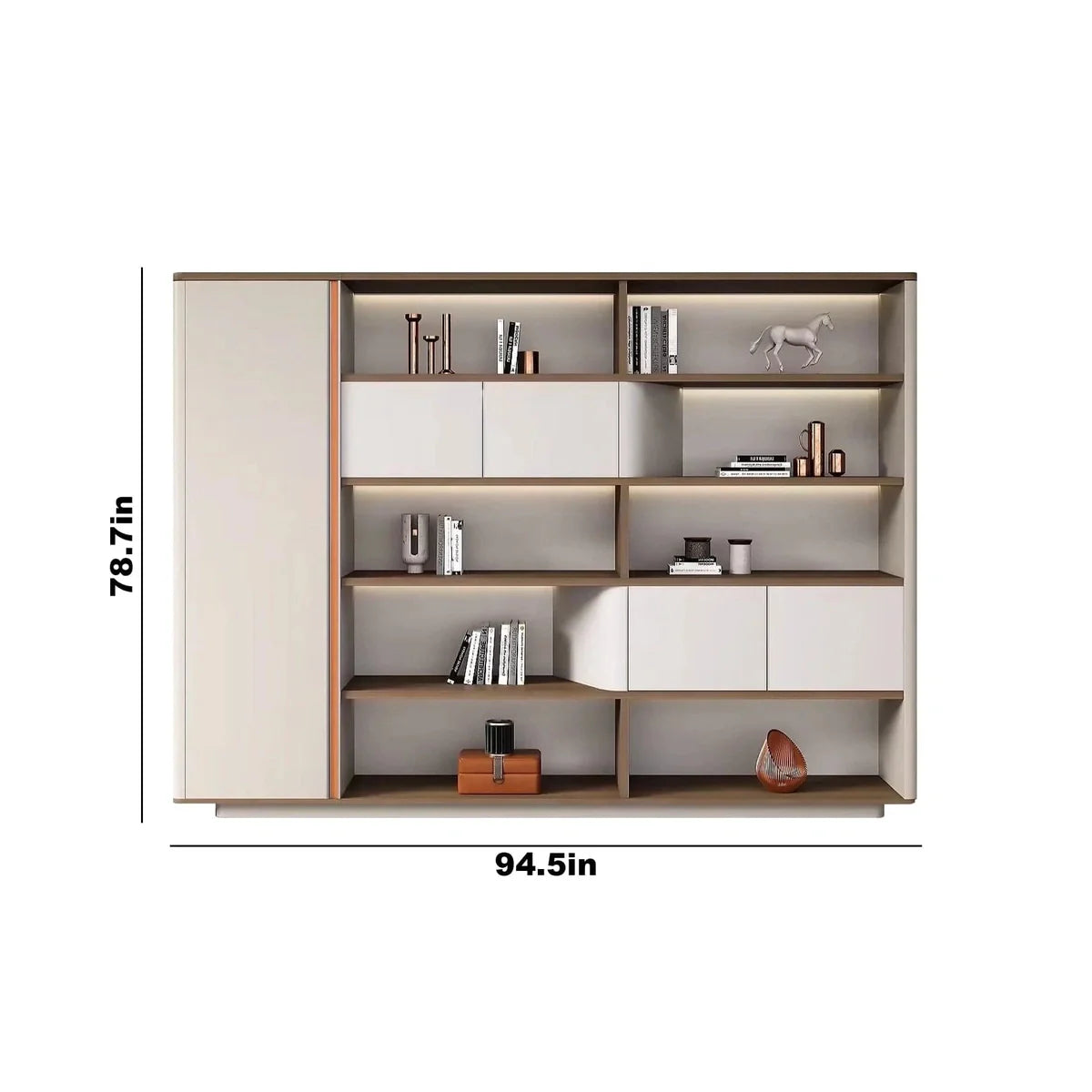 Hadwyn · Office Shelves w/ Lighting & Storage