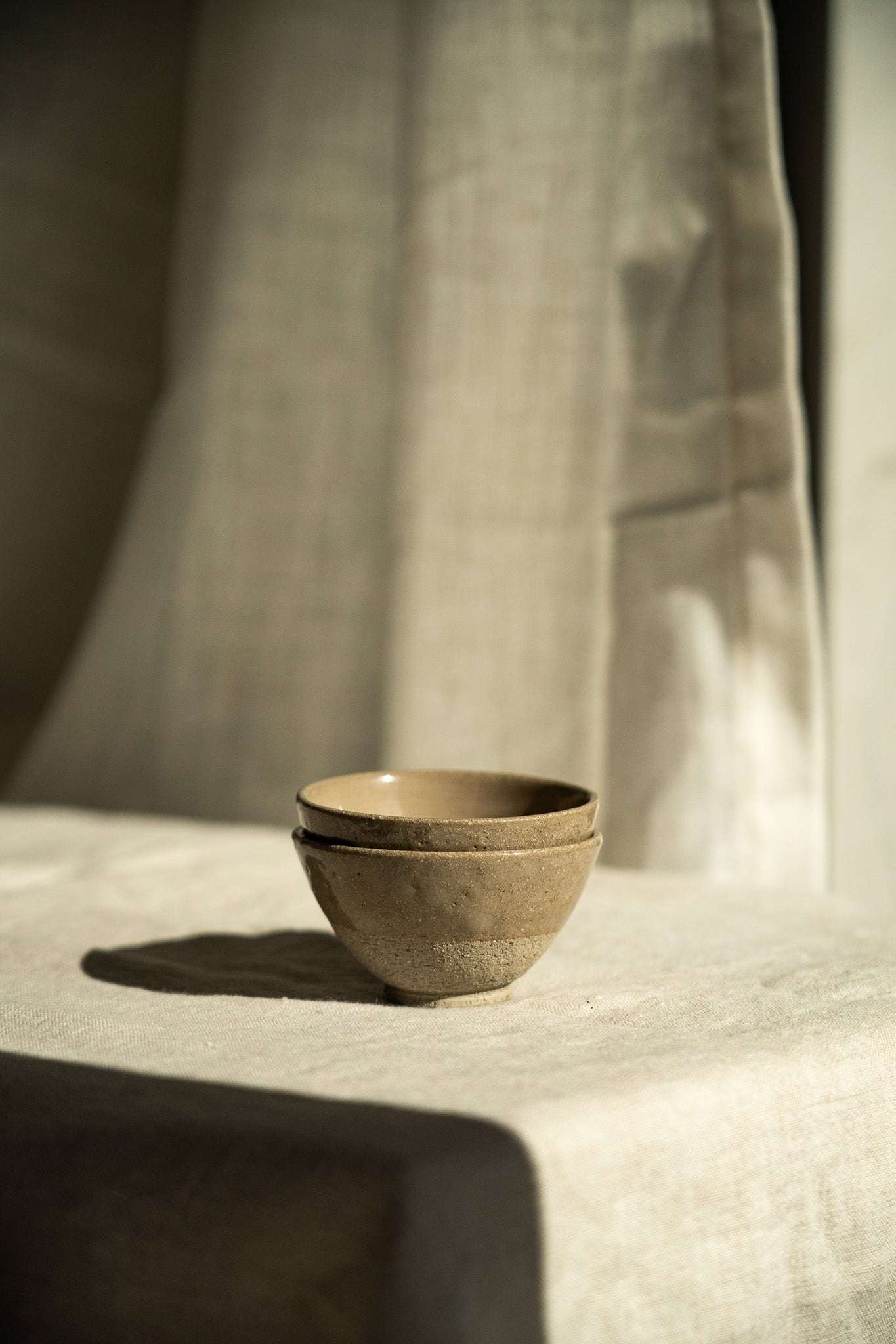 Handmade Stoneware Small Tea Cup – Gray with Speckles