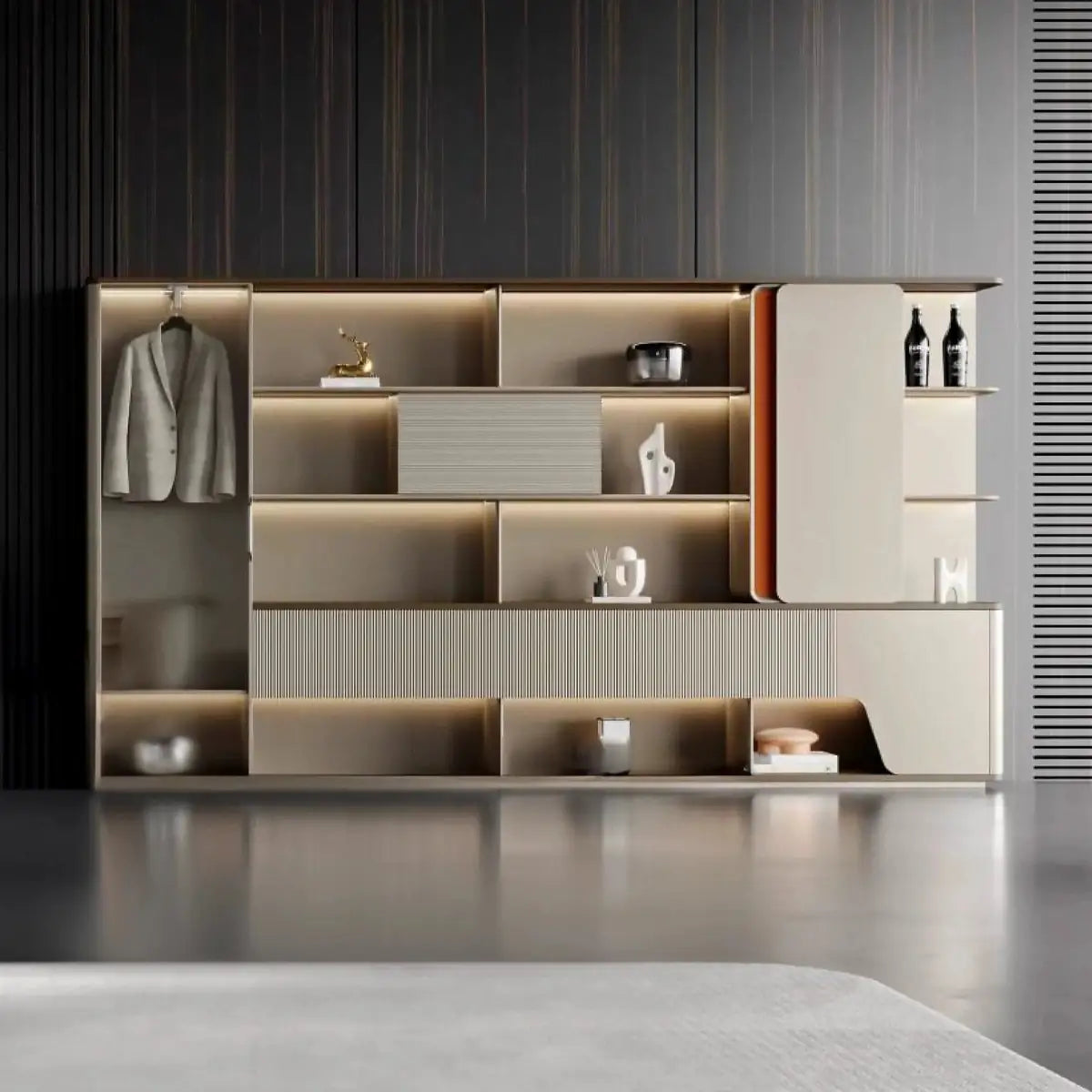 Harbord · Modern Office Shelves w/ Lighting, Storage