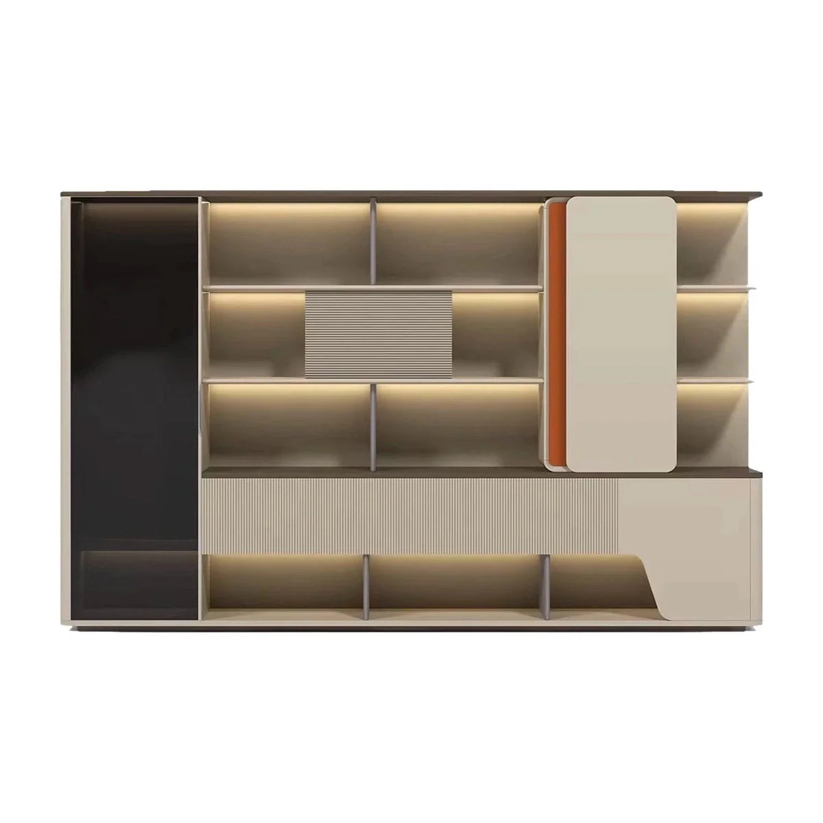 Harbord · Modern Office Shelves w/ Lighting, Storage