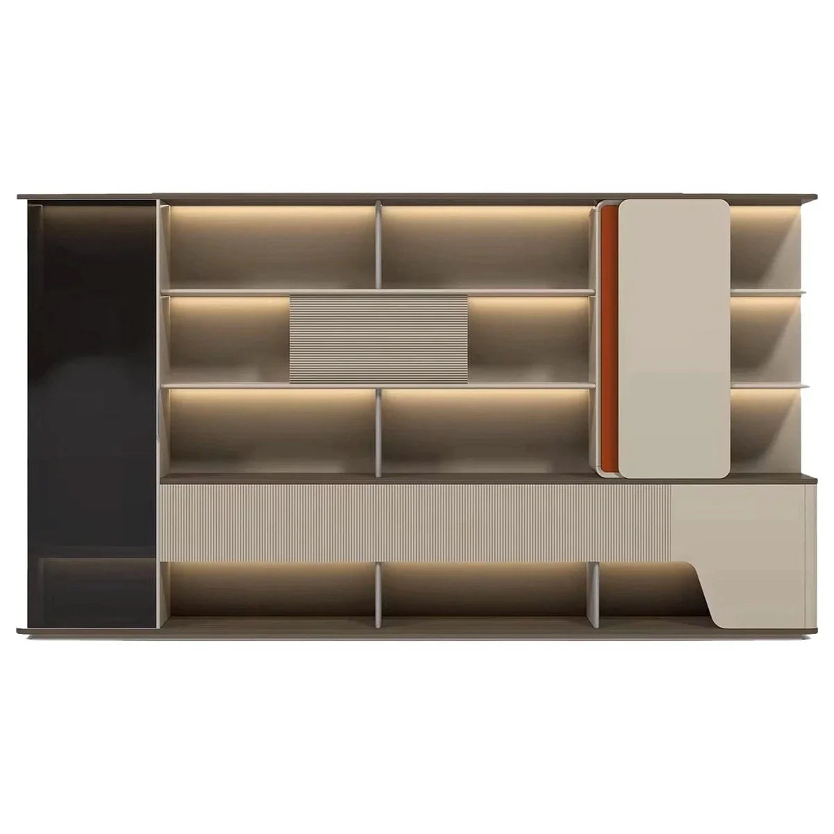 Harbord · Modern Office Shelves w/ Lighting, Storage