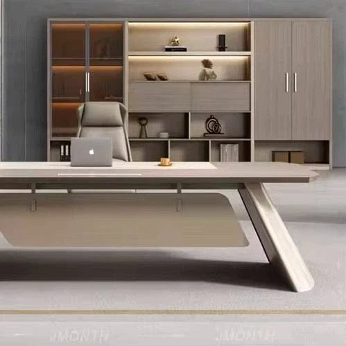 Hartwell · Modern Office Shelves w/ Lighting & Storage