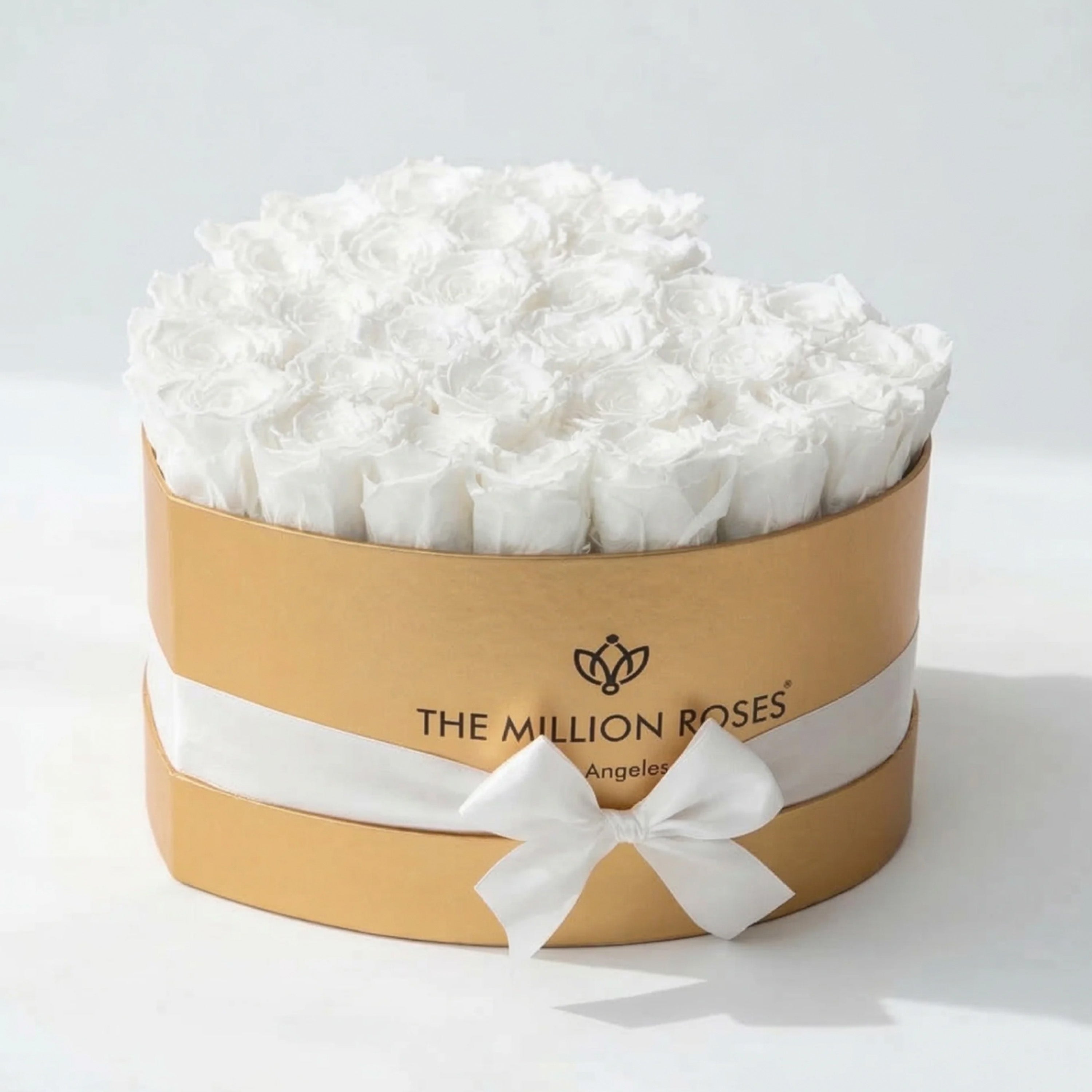 Heart Gold Box | White Roses