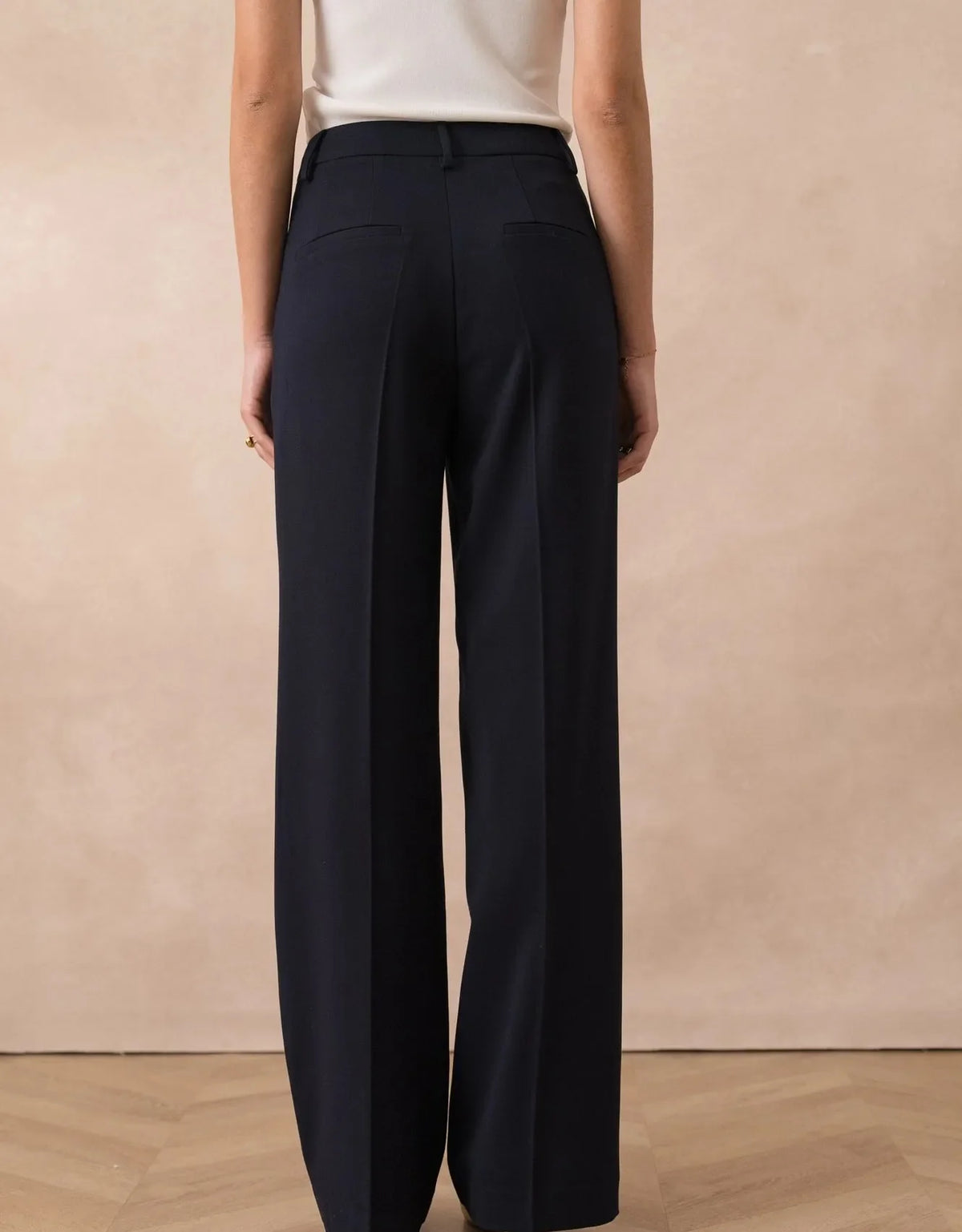 [Heather] Wide-Leg Tailored Trousers