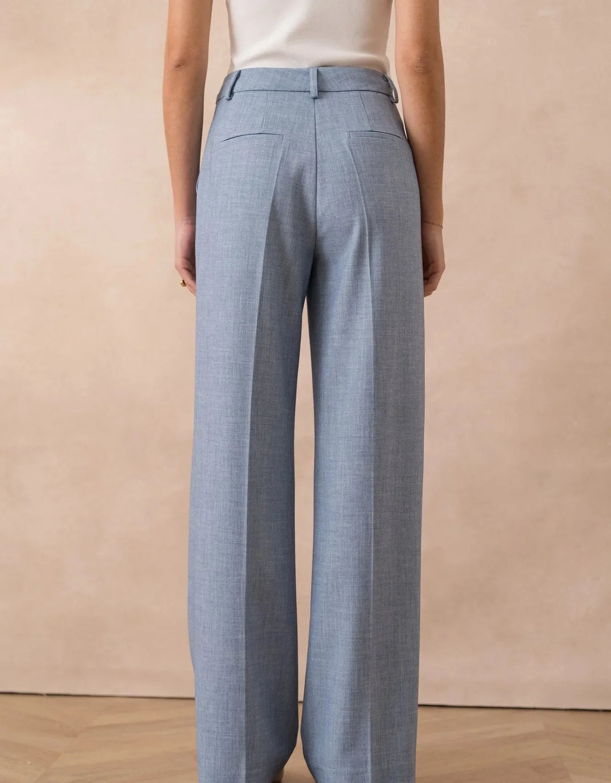[Heather] Wide-Leg Tailored Trousers
