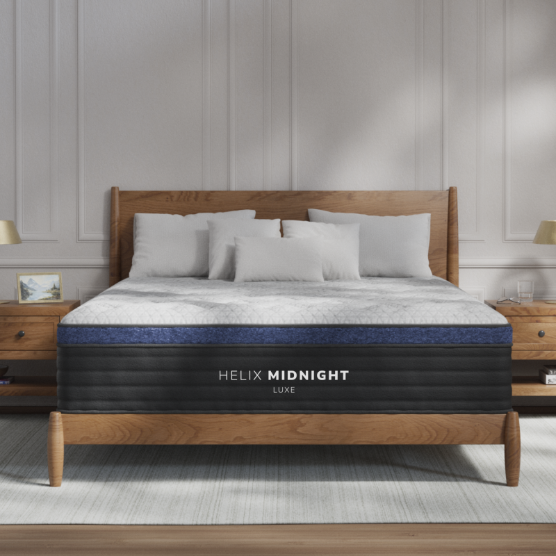 Helix Midnight Luxe Mattress with GlacioTex™ Cooling Cover, Zoned Lumbar Support