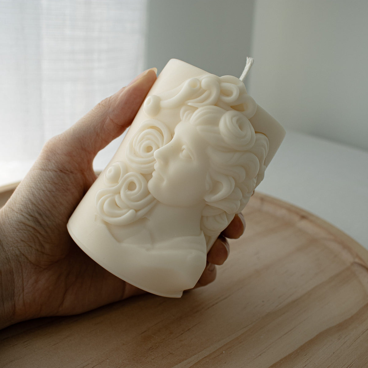 Hellenistic Lady Candle, Greek Sculptural Candle