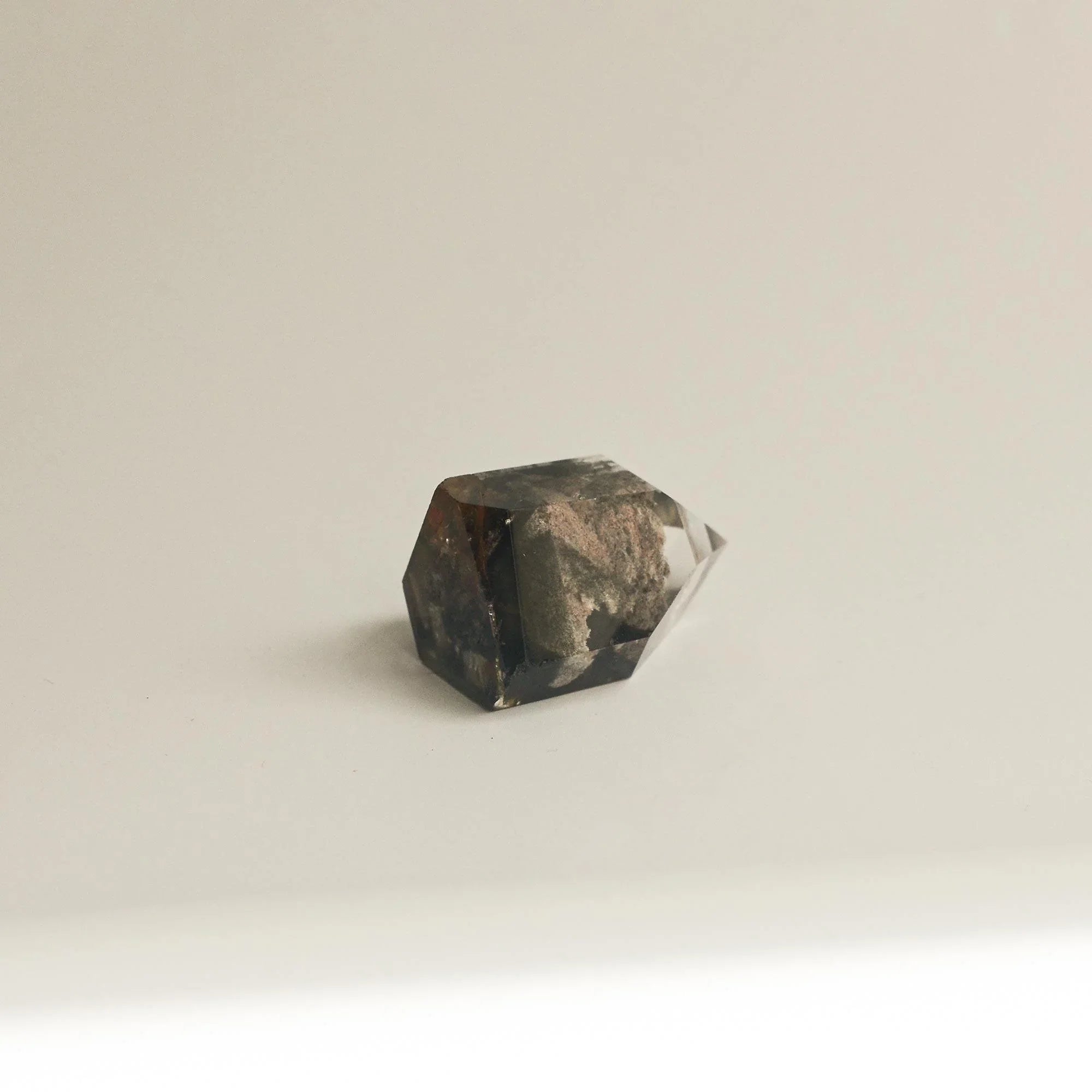 Hematite Phantom Quartz Crystal Tower | Short