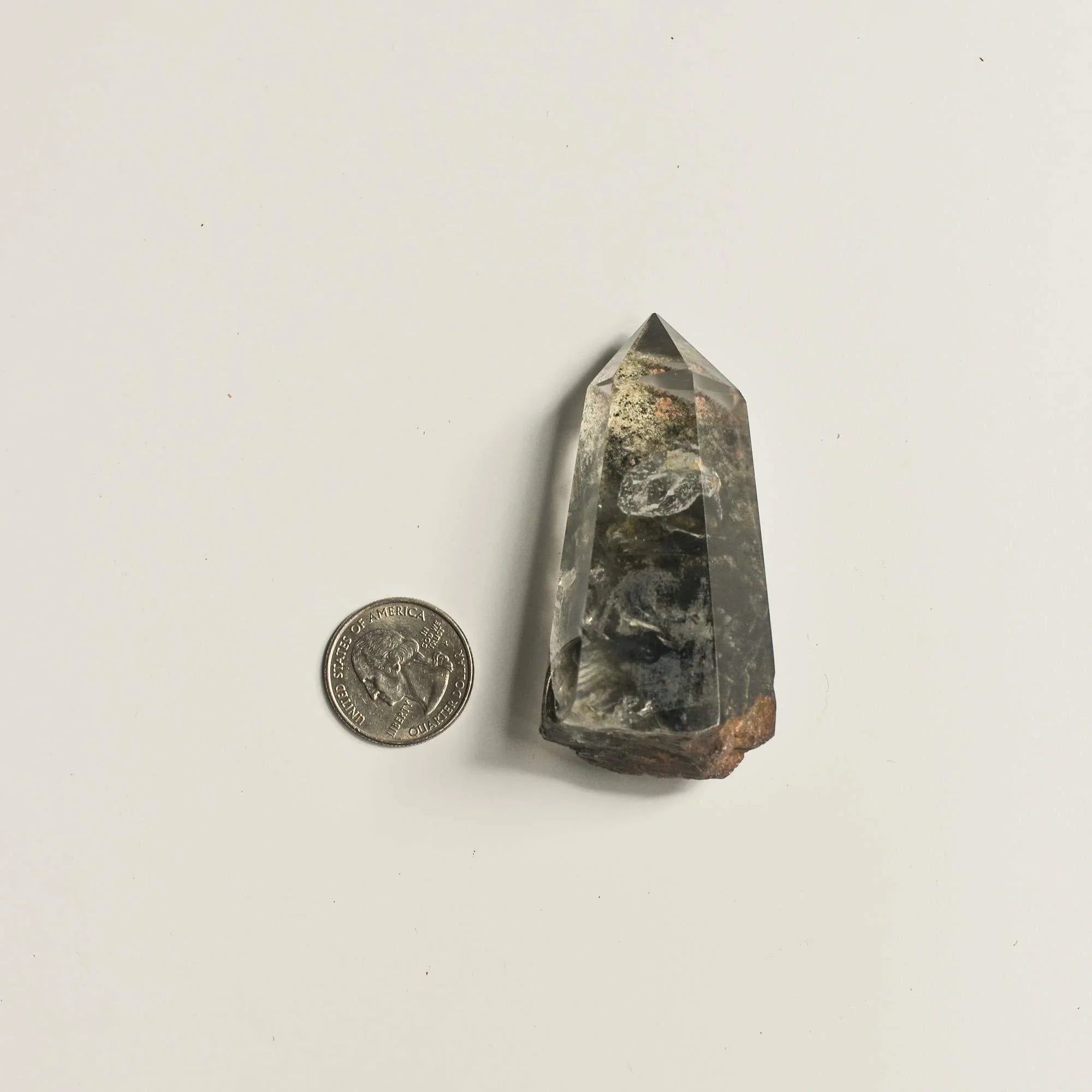 Hematite Phantom Quartz Crystal Tower | Tall