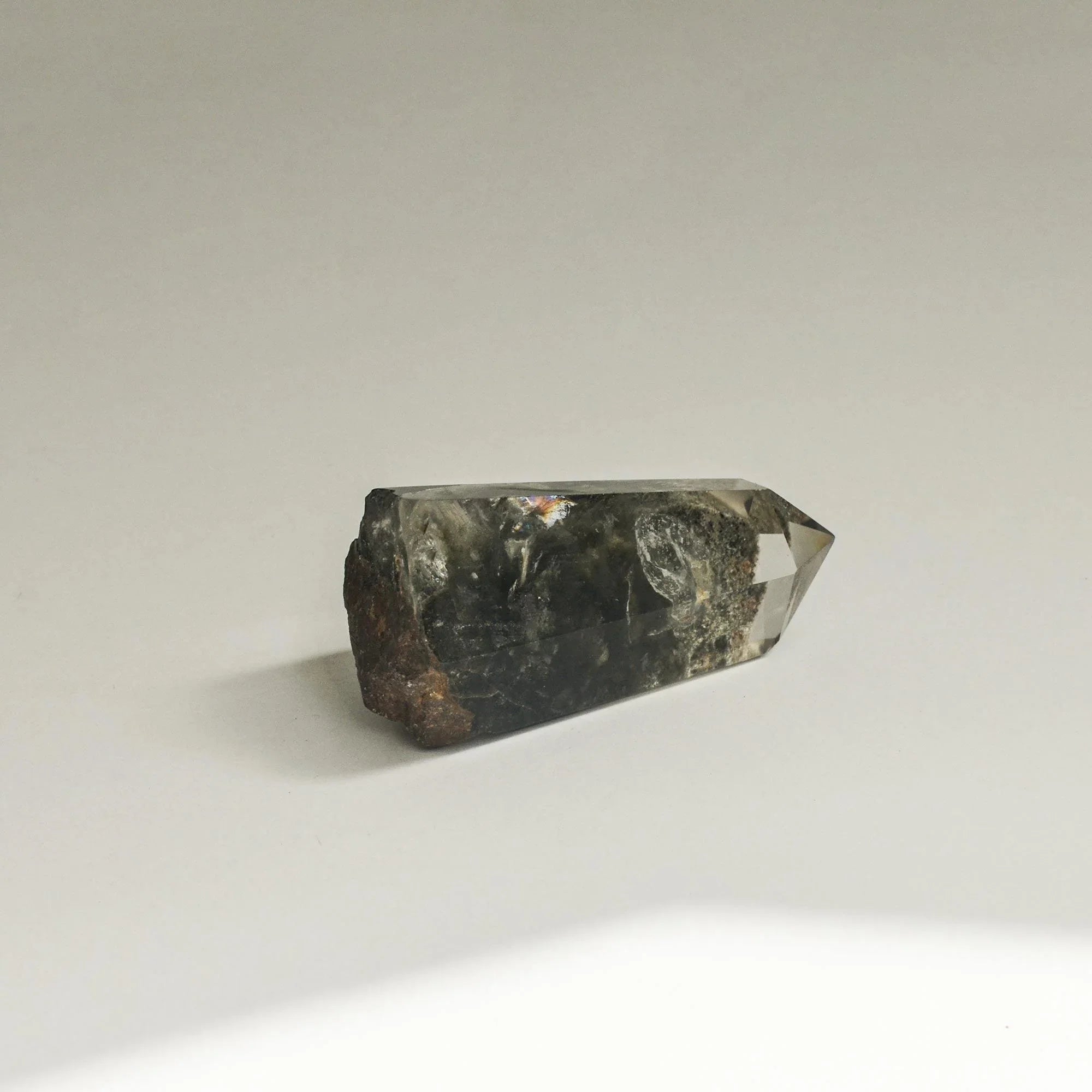 Hematite Phantom Quartz Crystal Tower | Tall
