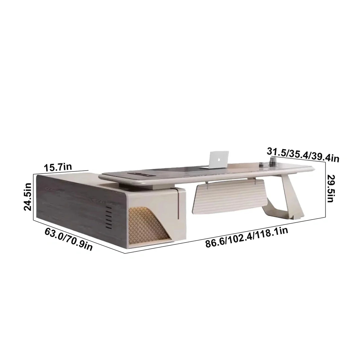 Heyer · Modern L-Shaped Executive Desk