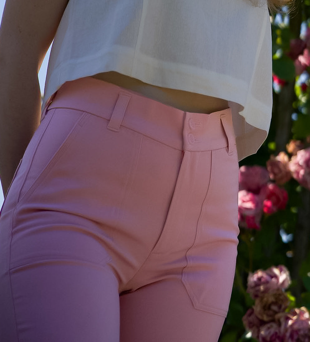 High Waist Signature Pants Pink