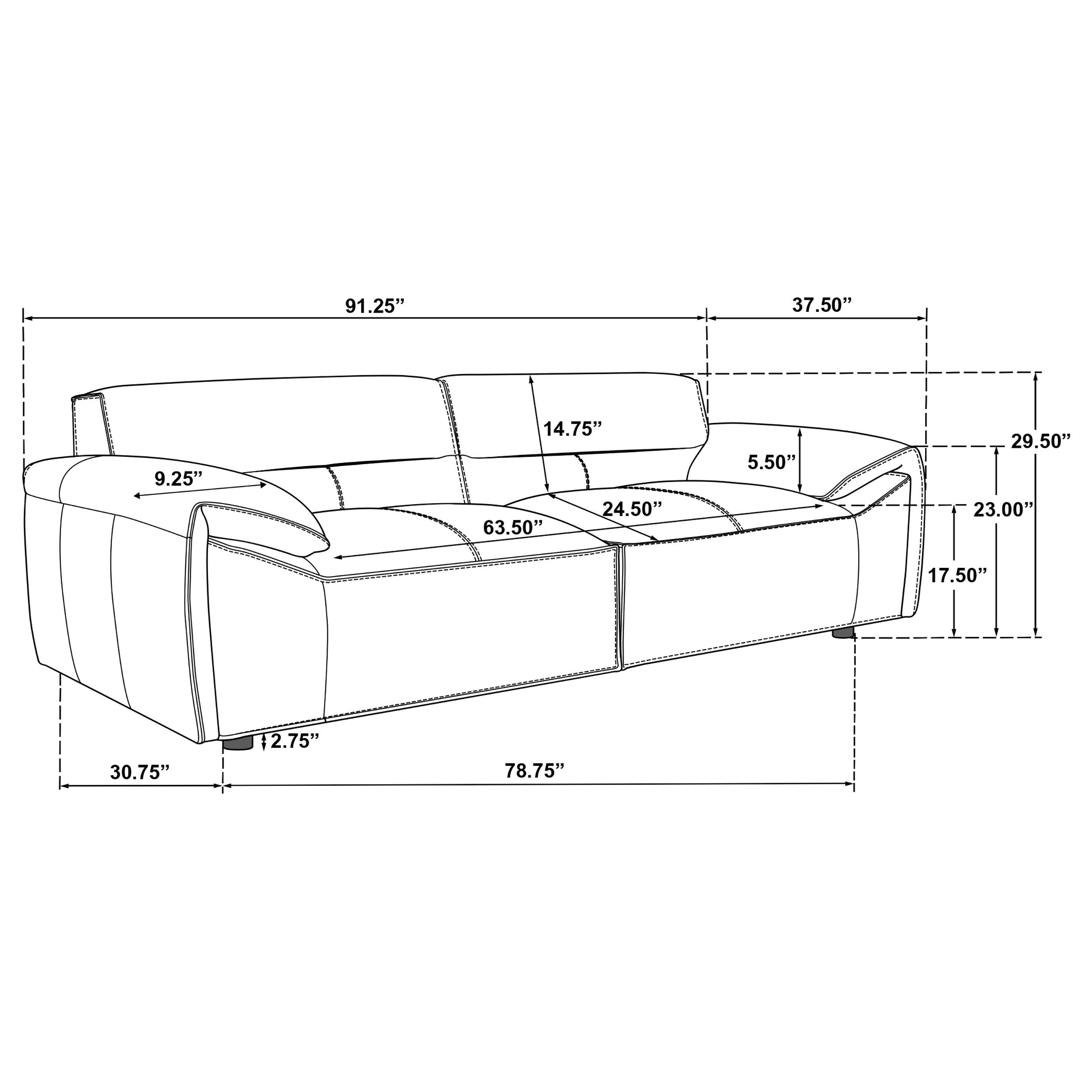 Hudson Orange Upholstered Sofa