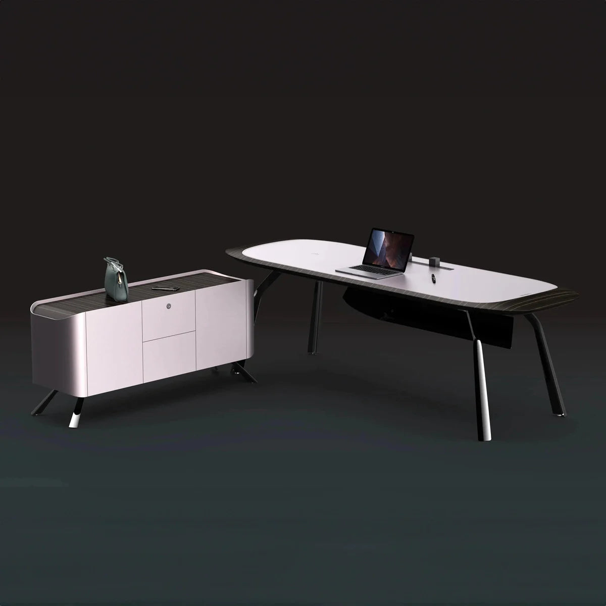 Intego · Executive Desk w/ Mobile Storage