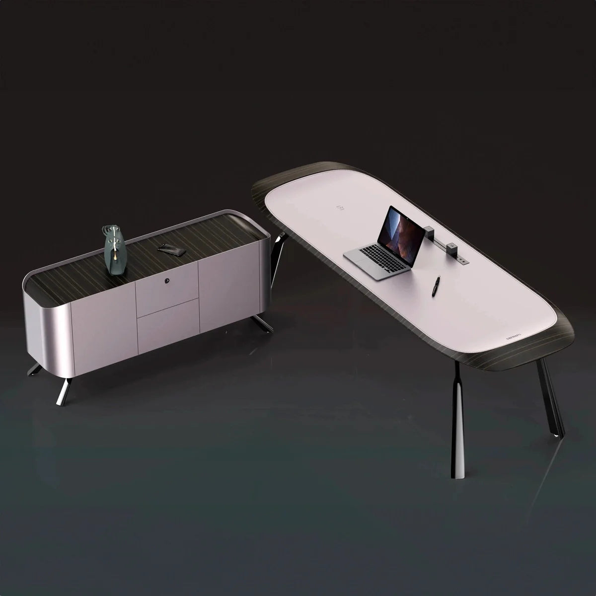 Intego · Executive Desk w/ Mobile Storage