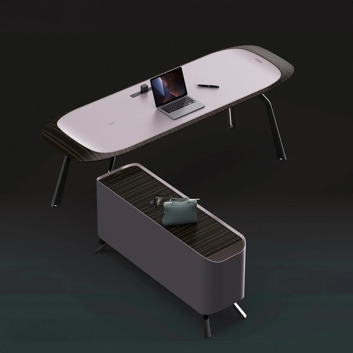 Intego · Executive Desk w/ Mobile Storage