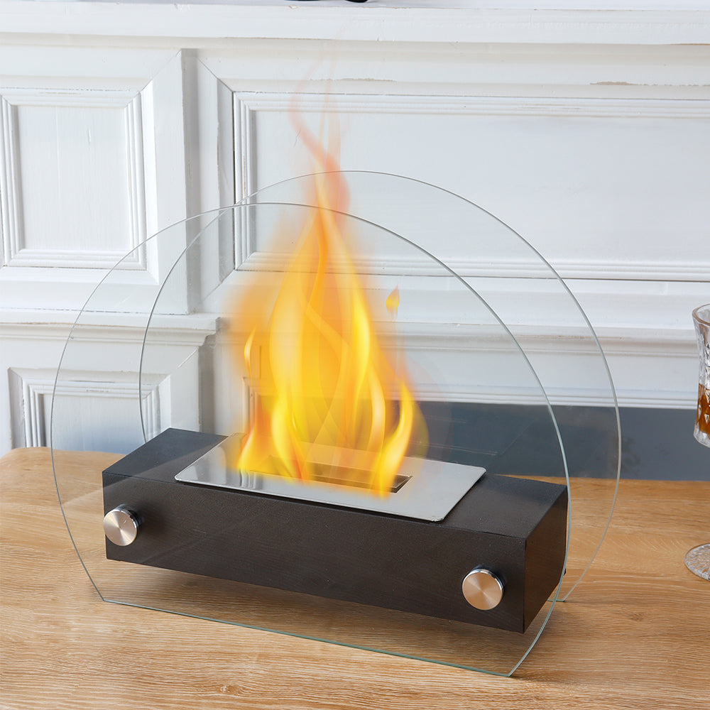 JHY Design Portable Tabletop Fire Pit 35cm – Clean-Burning Bio Ethanol, Ventless, Indoor/Outdoor