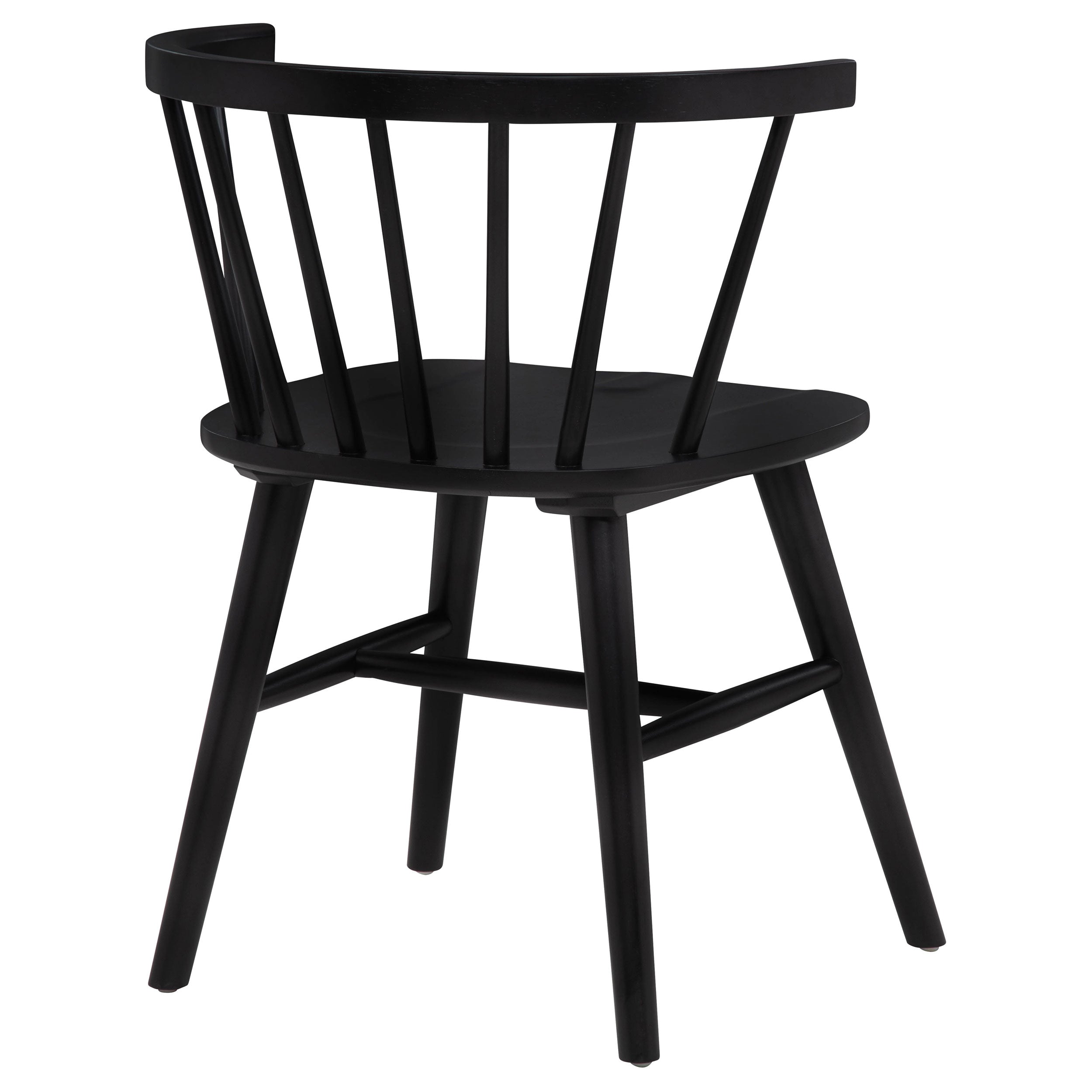 Jeffries Windsor Wood Dining Side Chair Black (Set of 2)