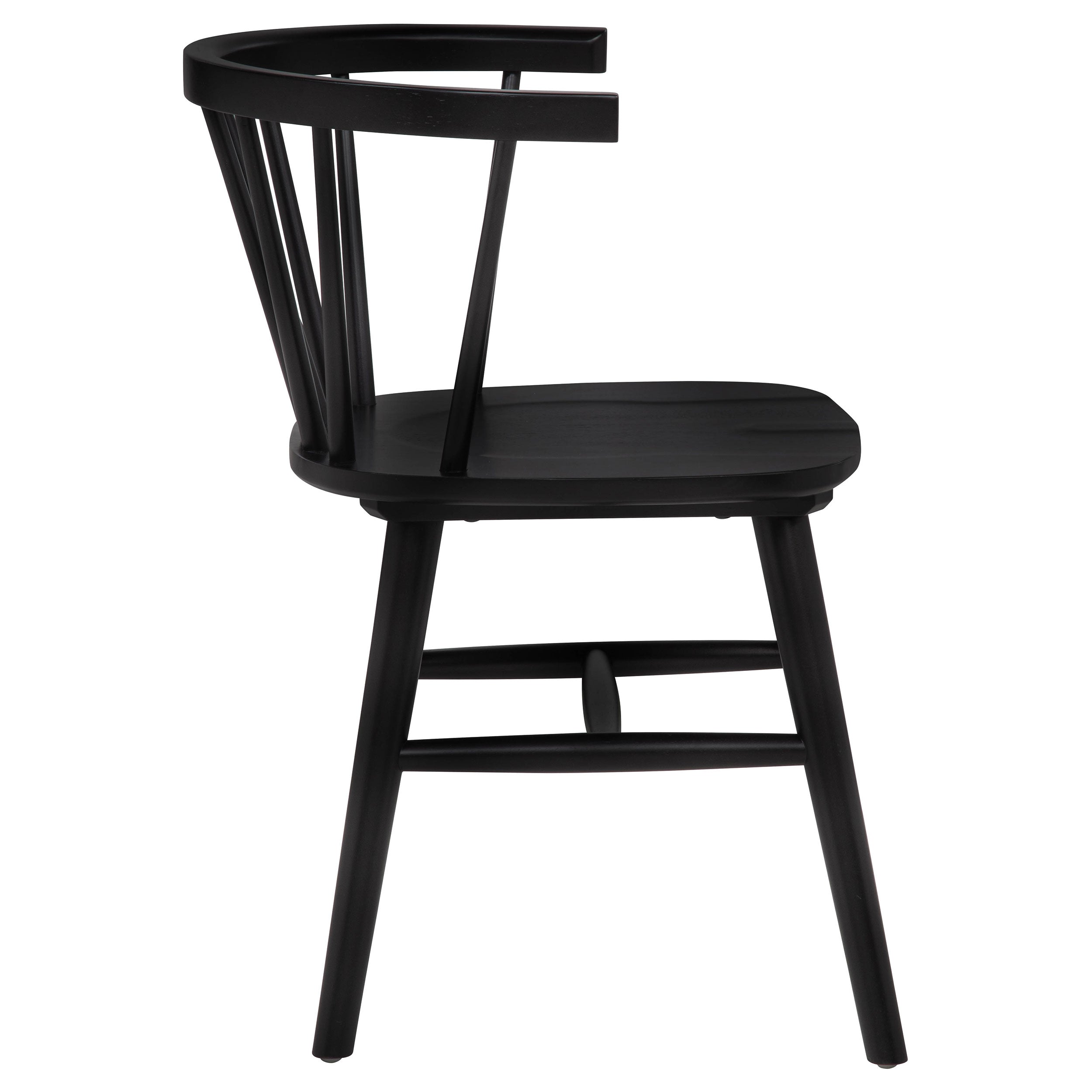 Jeffries Windsor Wood Dining Side Chair Black (Set of 2)