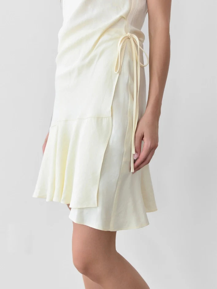 Jolie Faux Wrap Mini Dress Butter