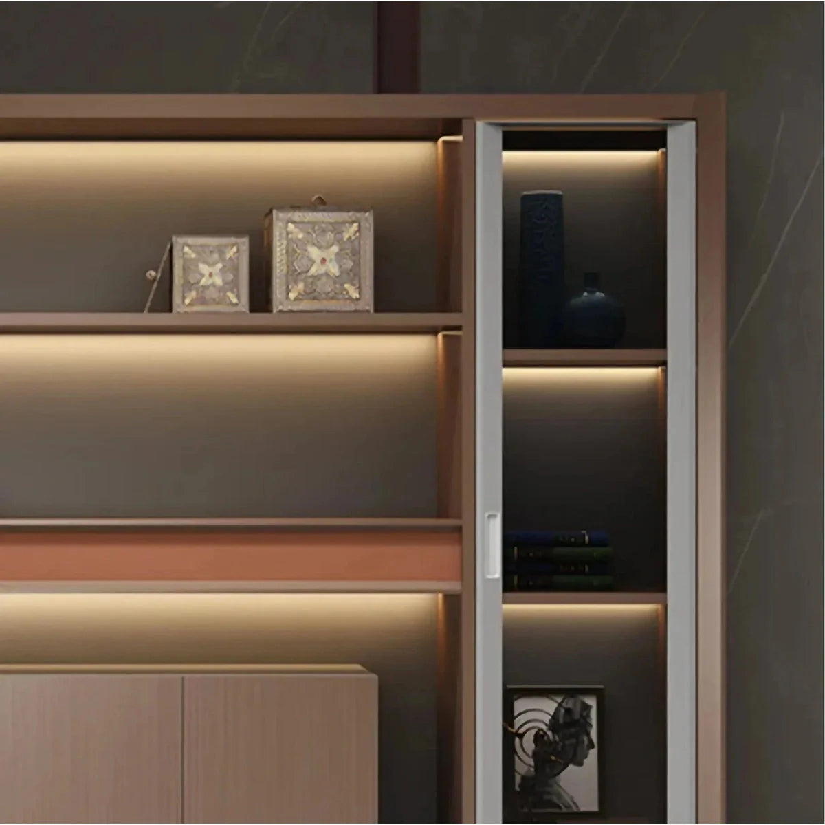 Kelham · Office Shelves w/ Lighting & Storage