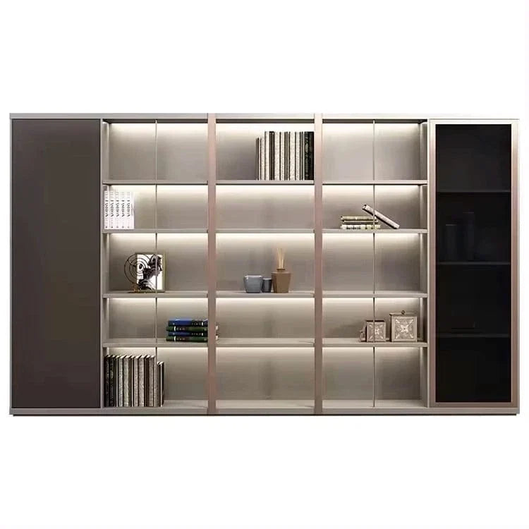 Langford · Office Shelves w/ Lighting & Wardrobe Storage