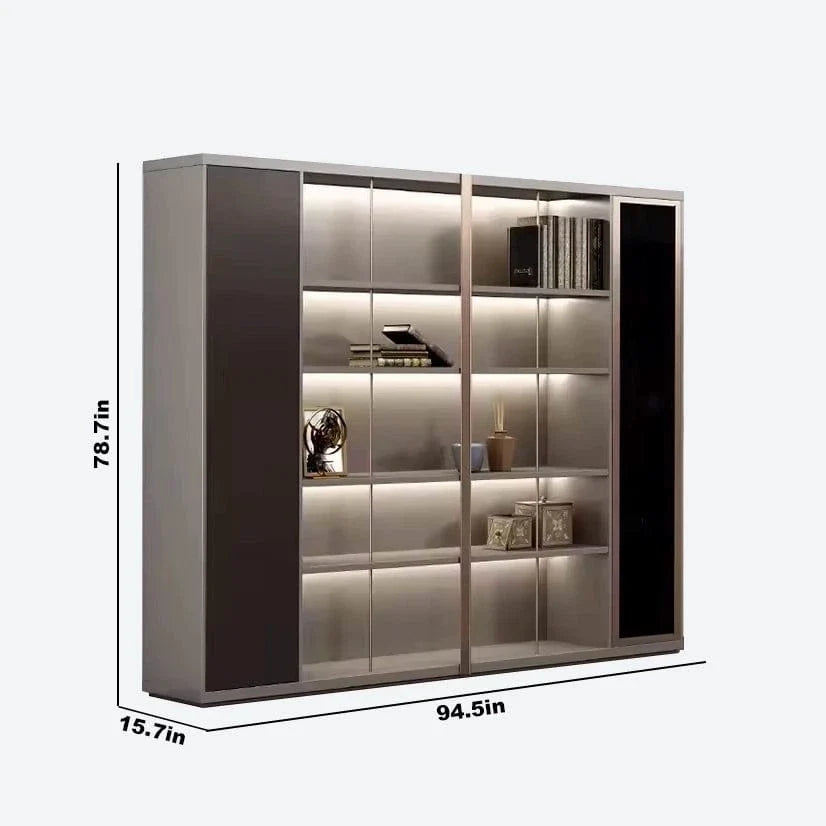 Langford · Office Shelves w/ Lighting & Wardrobe Storage
