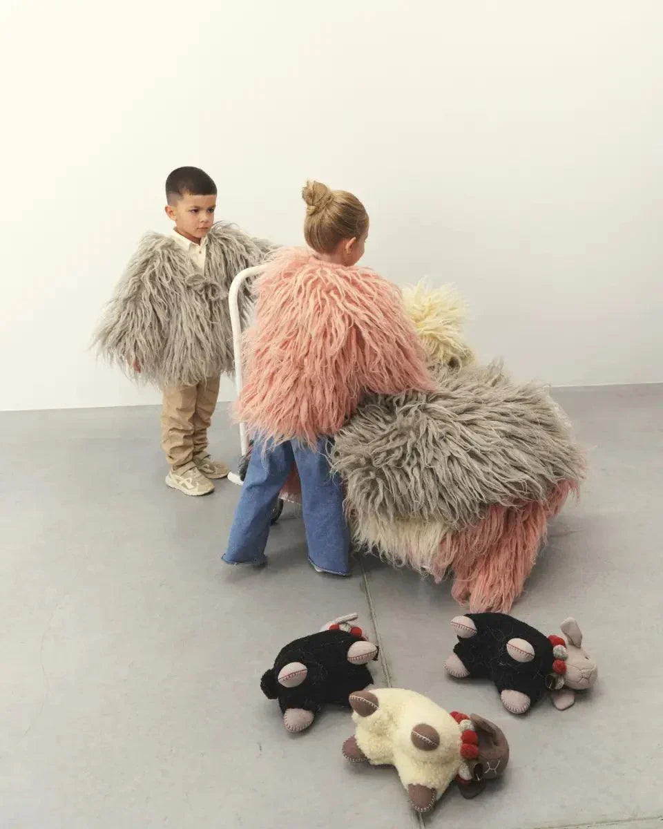 Large Wool Lamb Toy