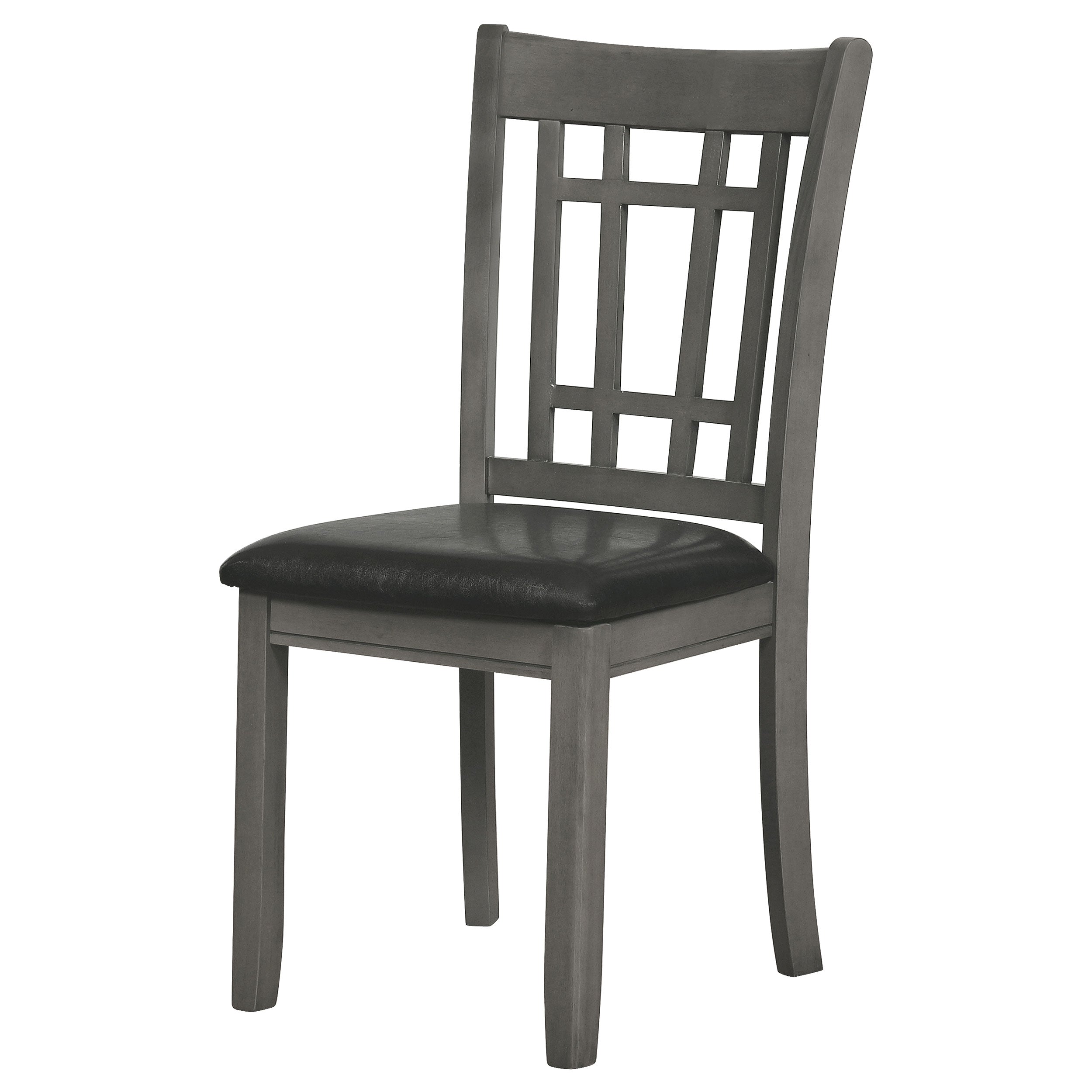 Lavon Wood Dining Side Chair Black and  Medium Grey (Set of 2)