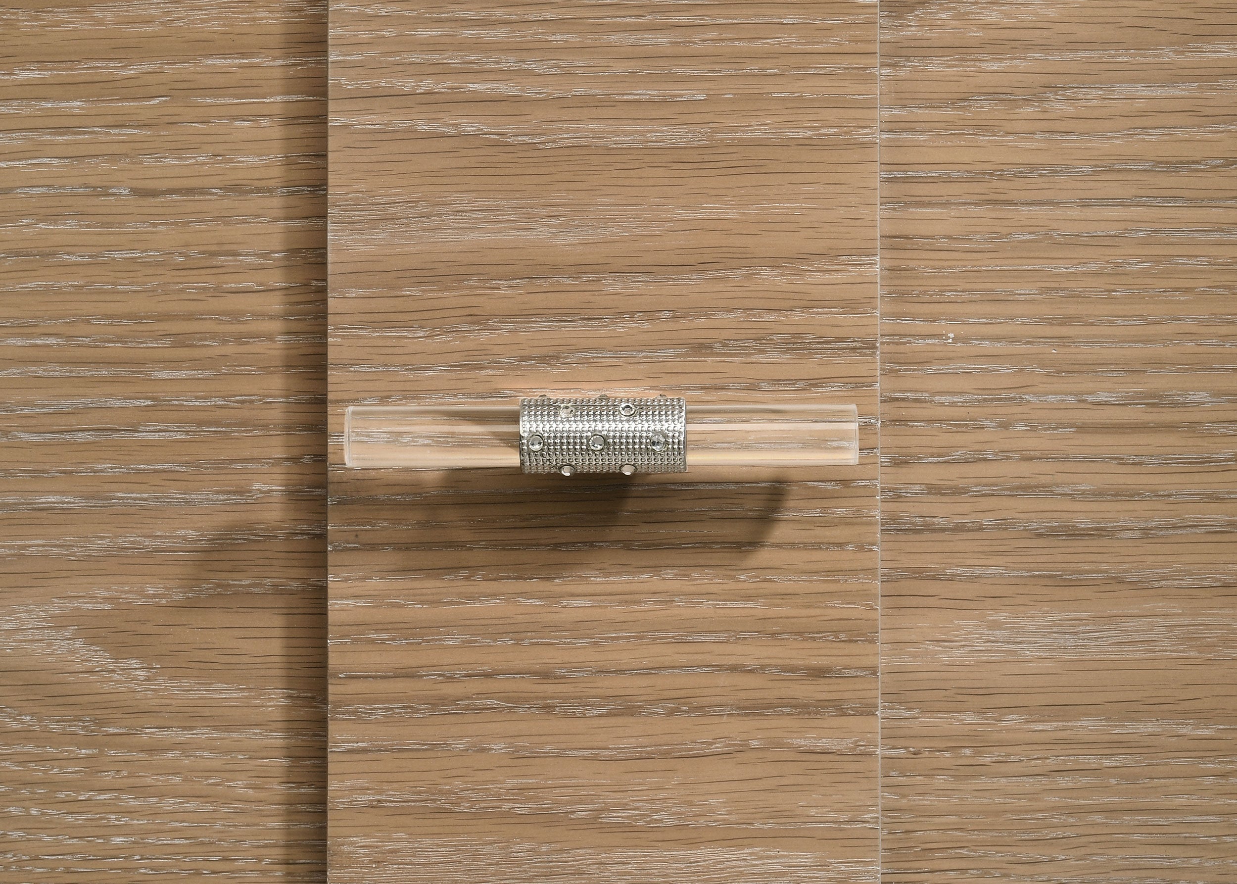 Leanne 6-drawer Sinter Stone Top Dresser and Mirror Light Oak