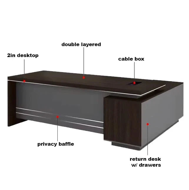 Leeds · Modern Executive L-Shaped Desk