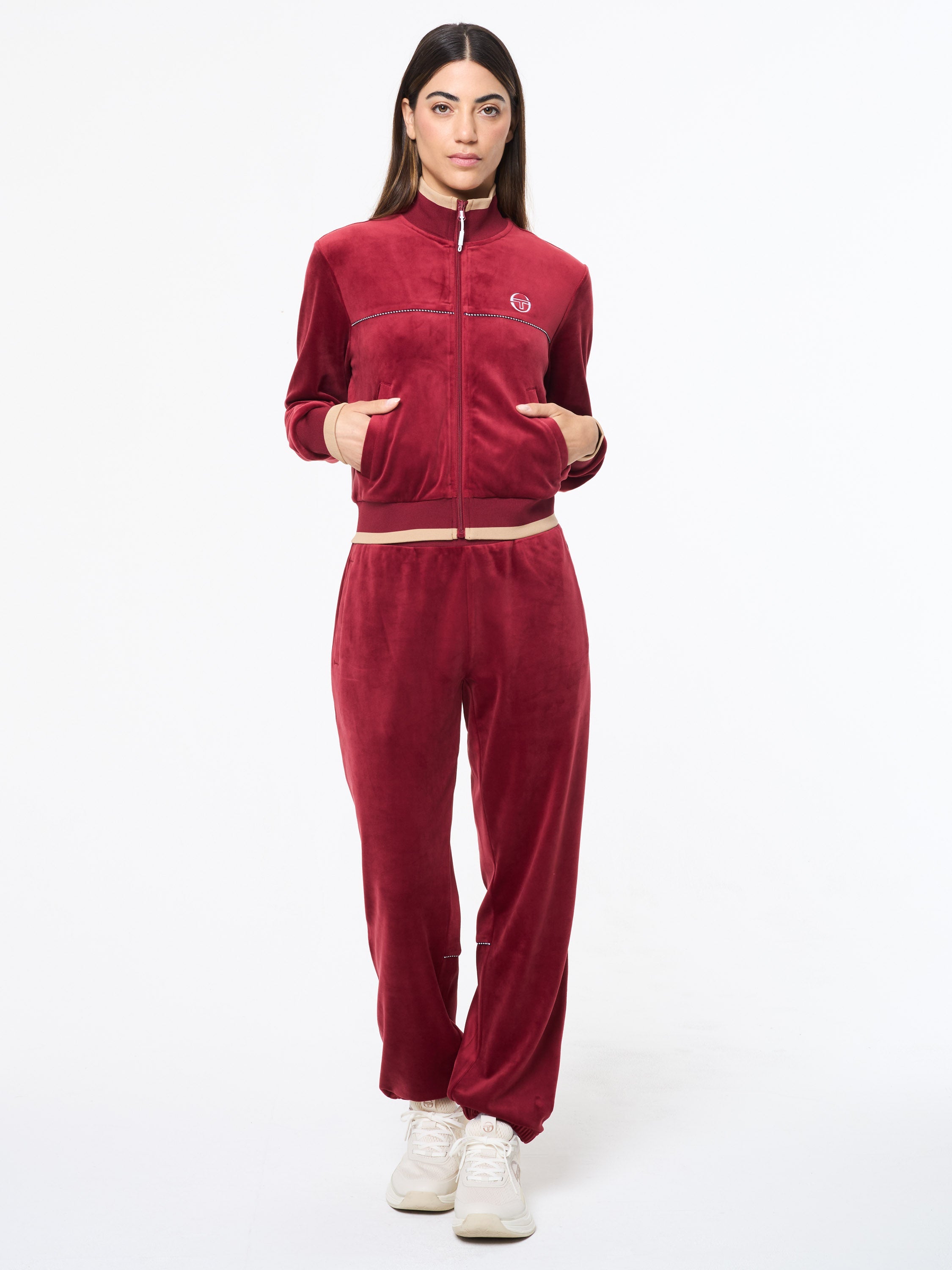 Leta Velour Jacket- Rhubarb
