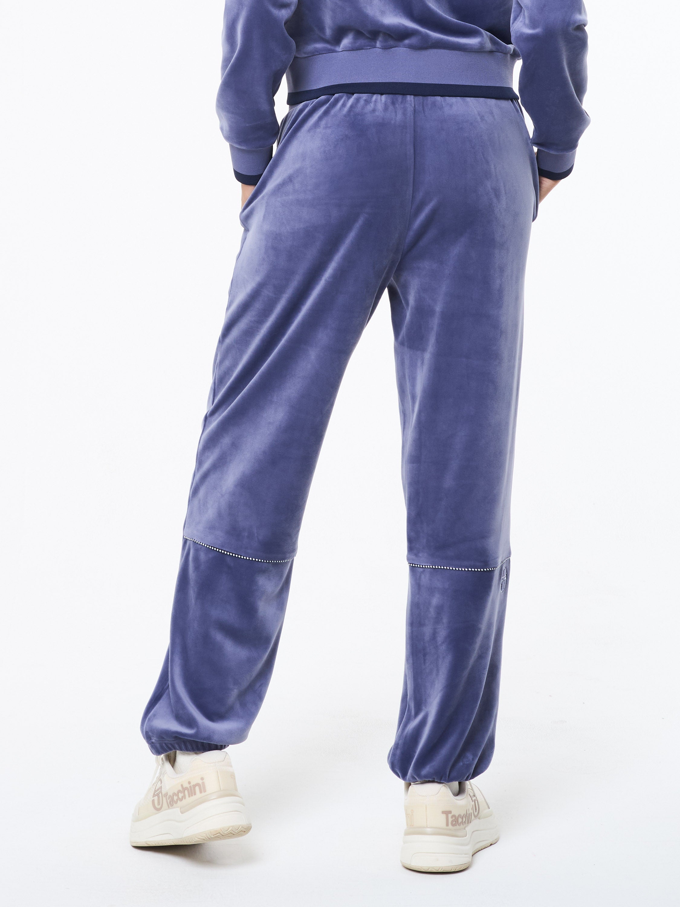 Leta Velour Pant- Heron