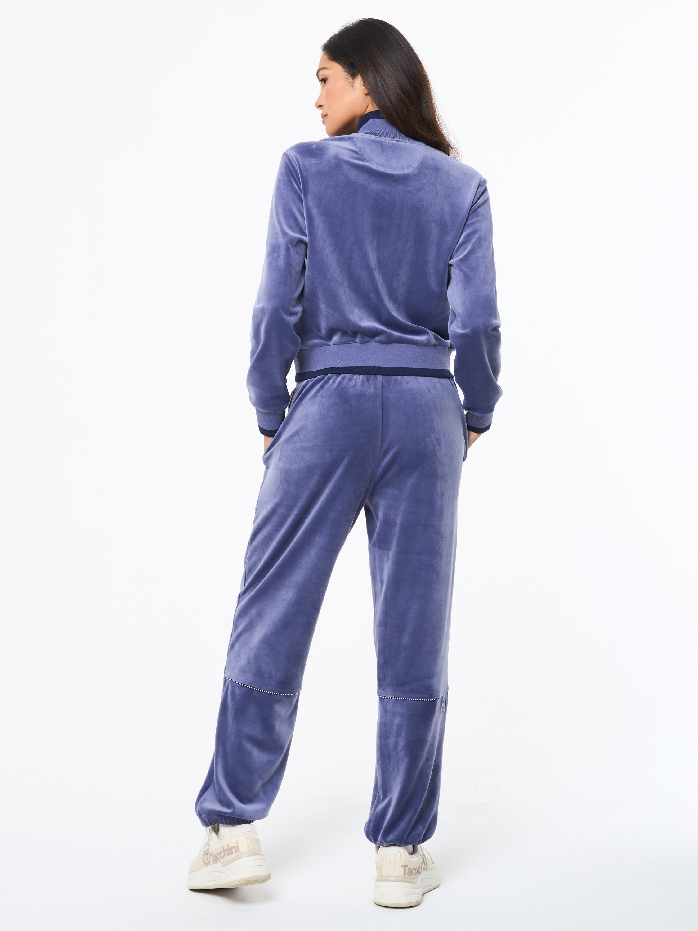 Leta Velour Pant- Heron