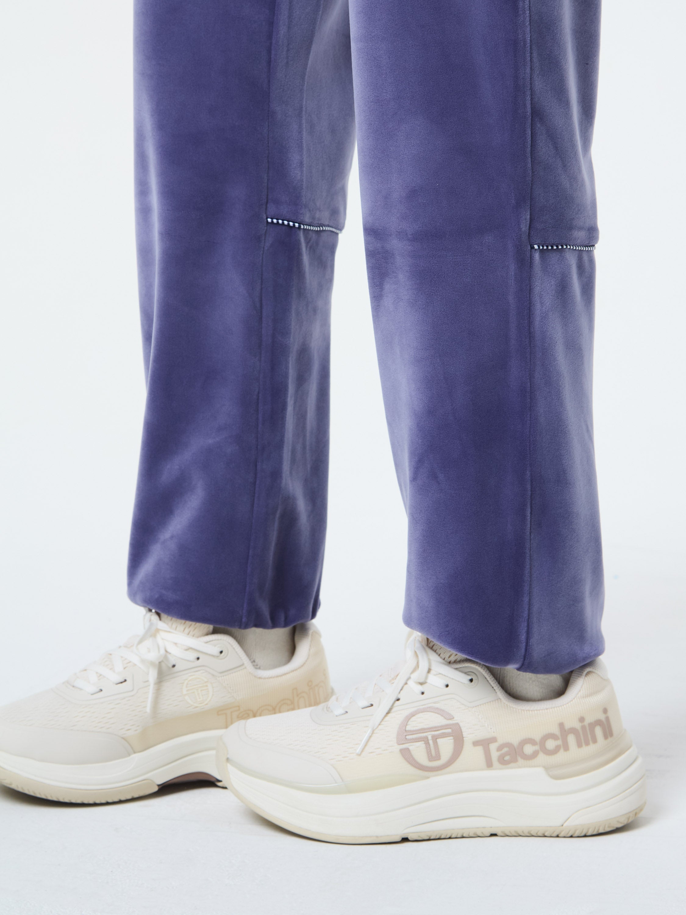 Leta Velour Pant- Heron
