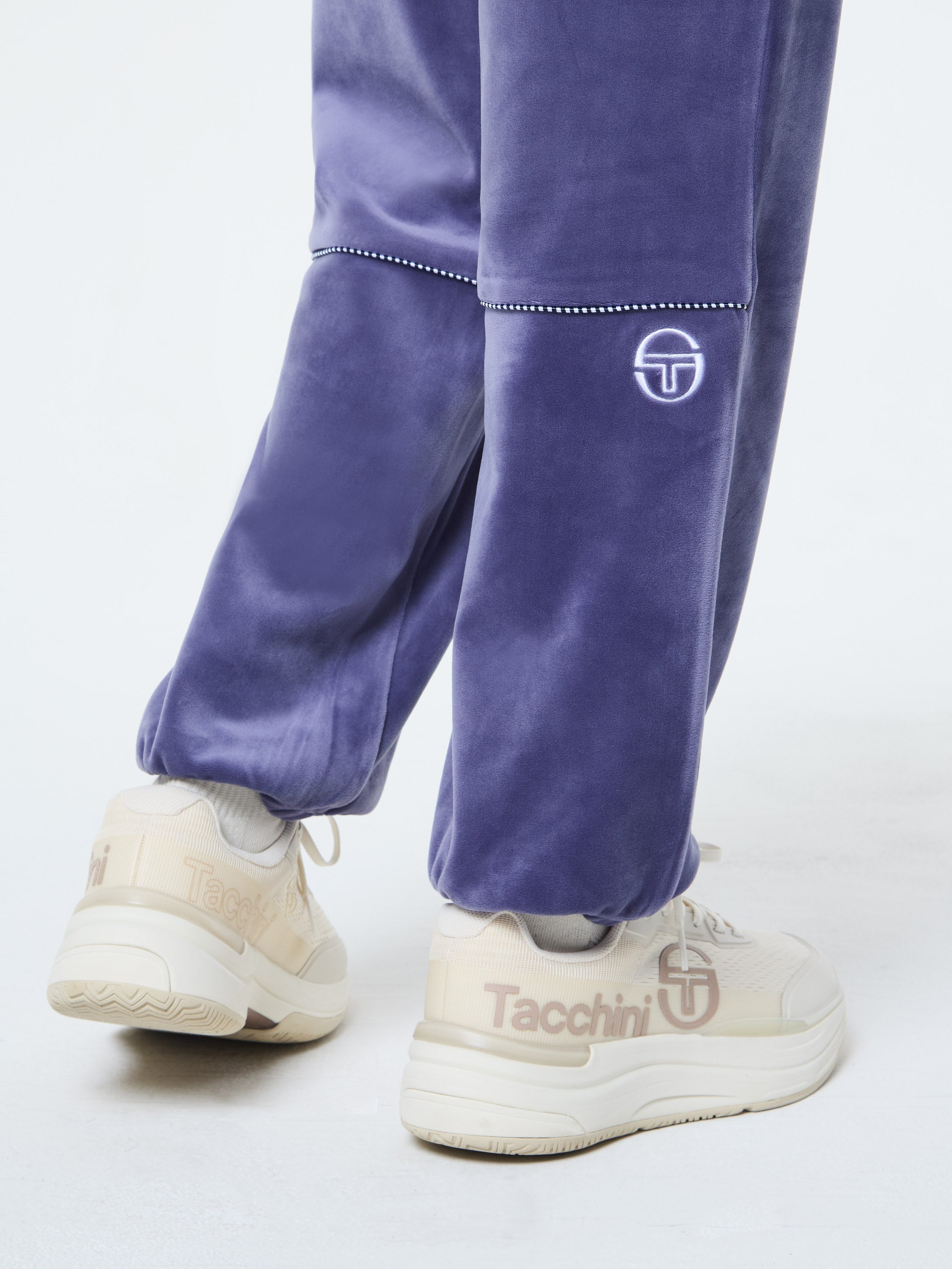 Leta Velour Pant- Heron