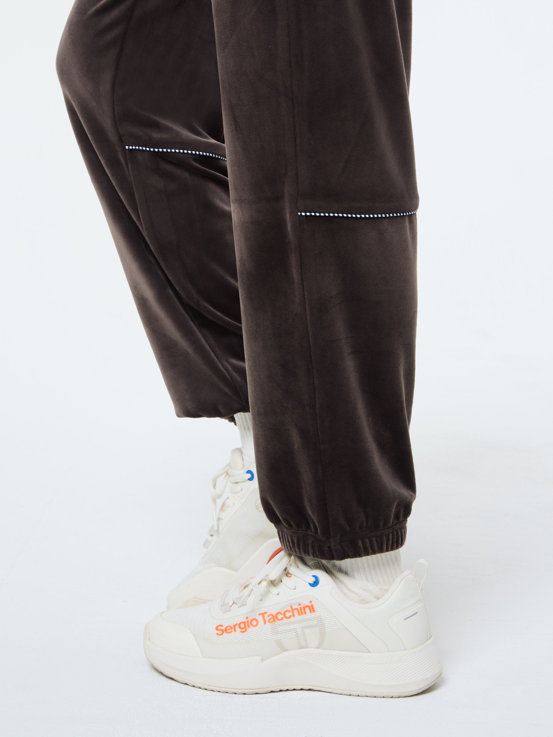 Leta Velour Pant- Mulch