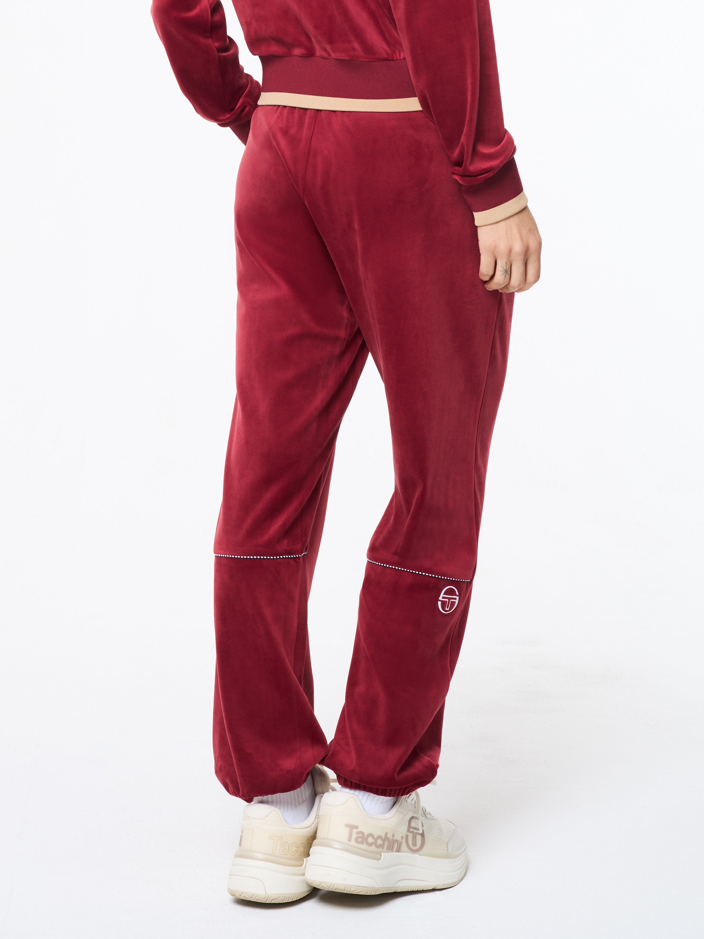 Leta Velour Pant- Rhubarb
