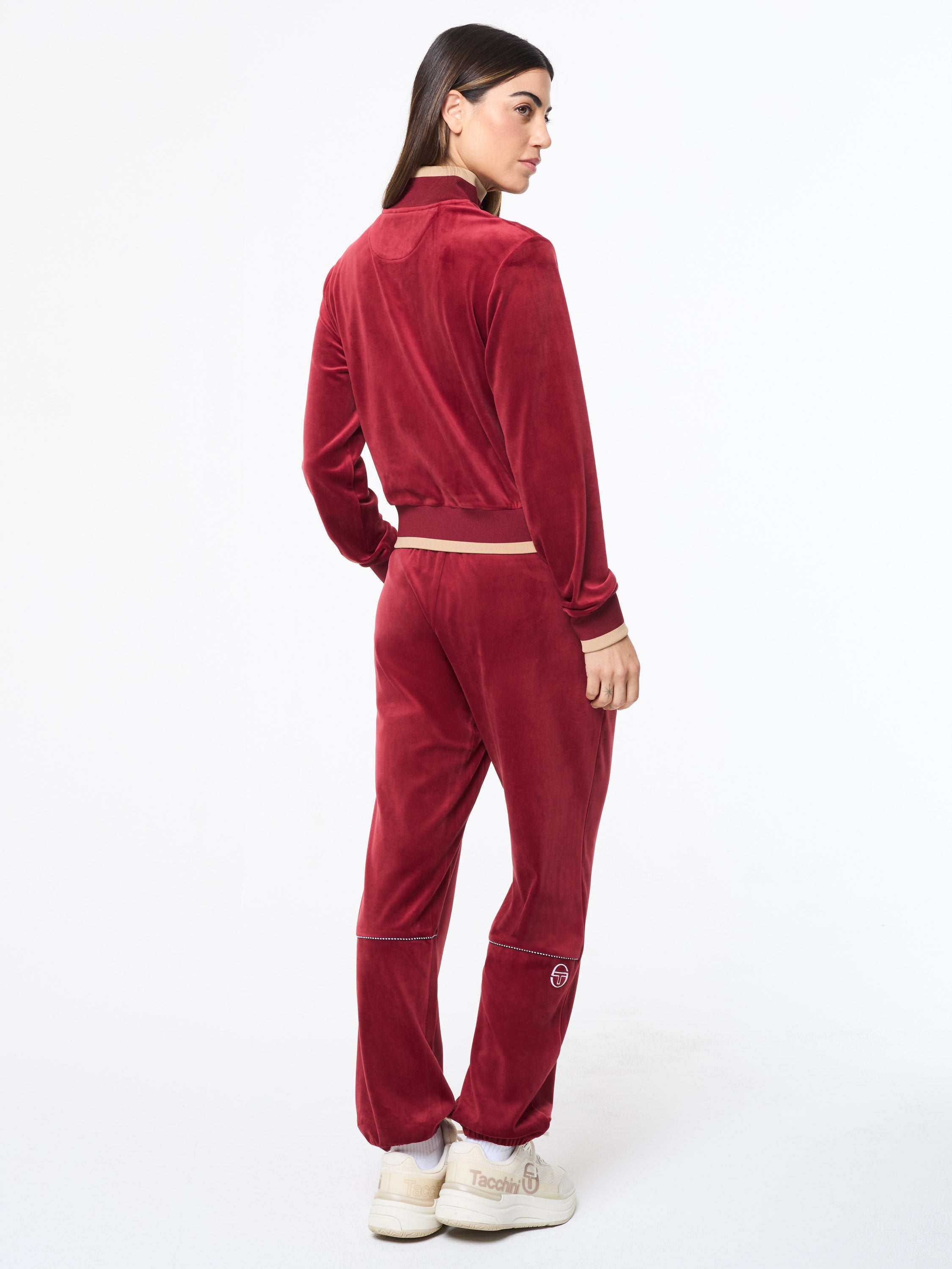 Leta Velour Pant- Rhubarb