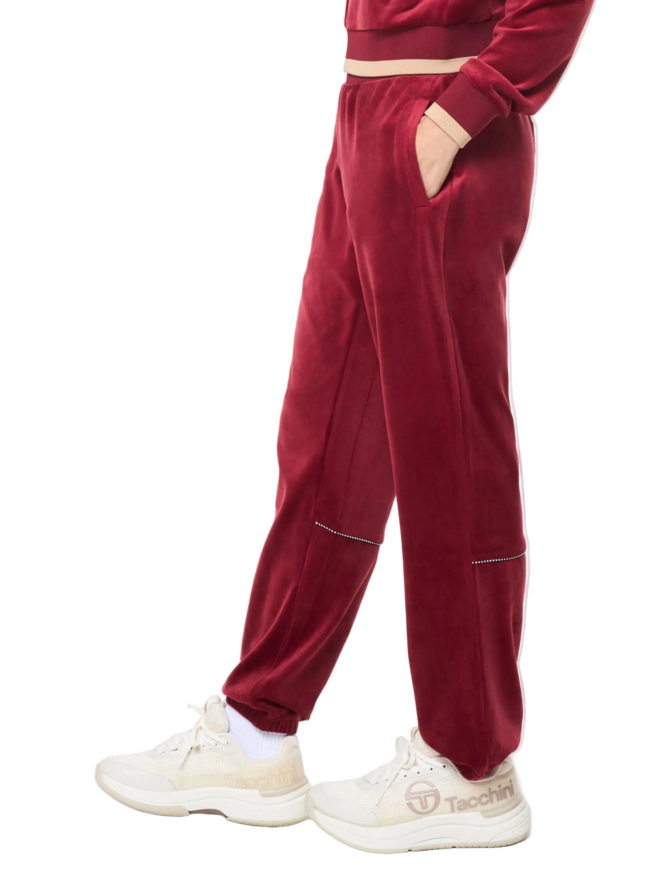 Leta Velour Pant- Rhubarb
