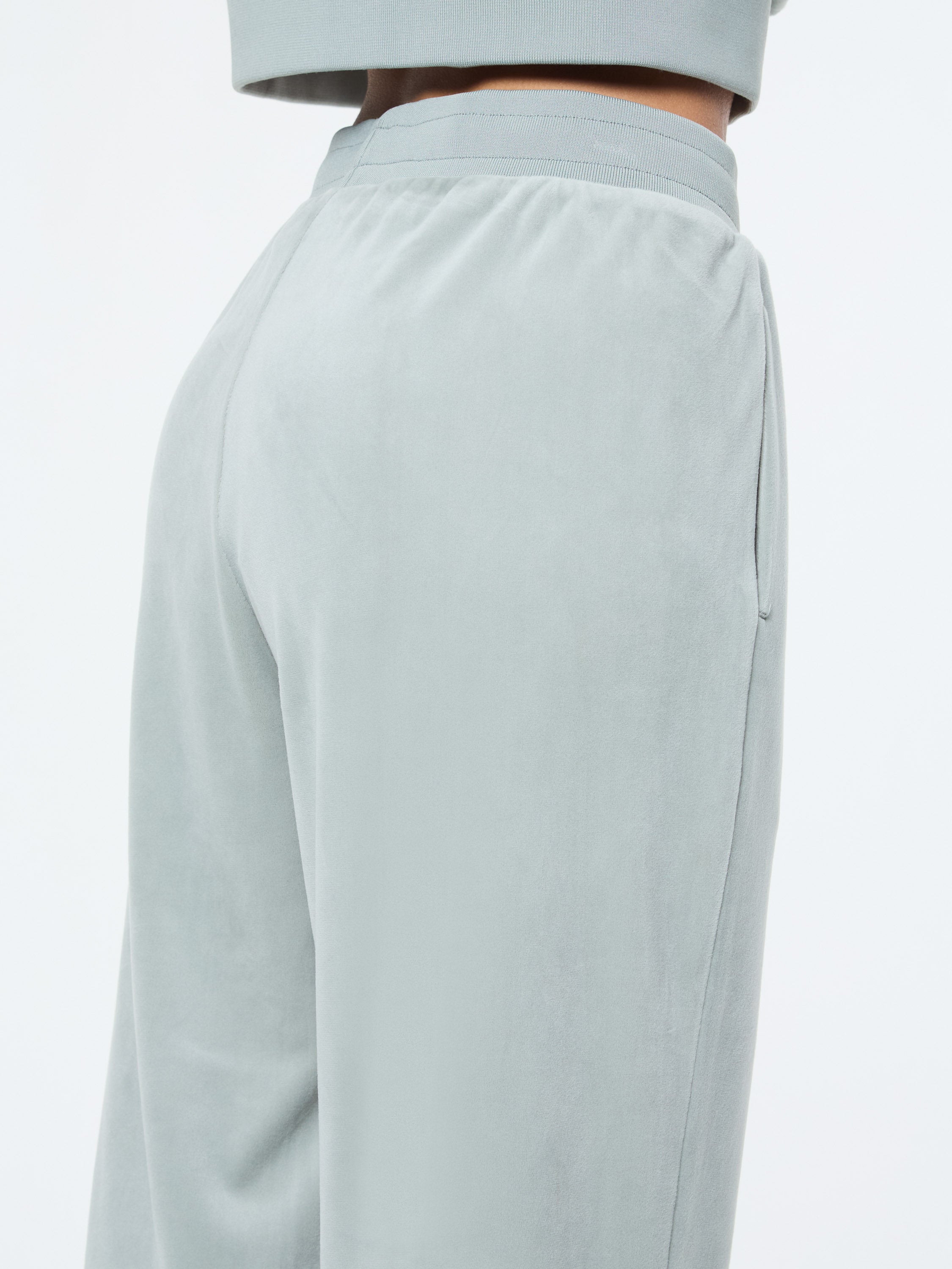 Lina Velour Track Pant- Green Gables