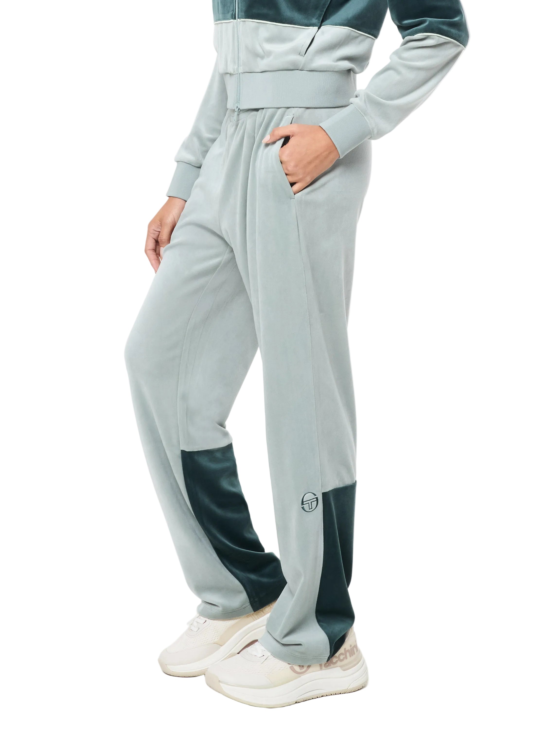 Lina Velour Track Pant- Green Gables