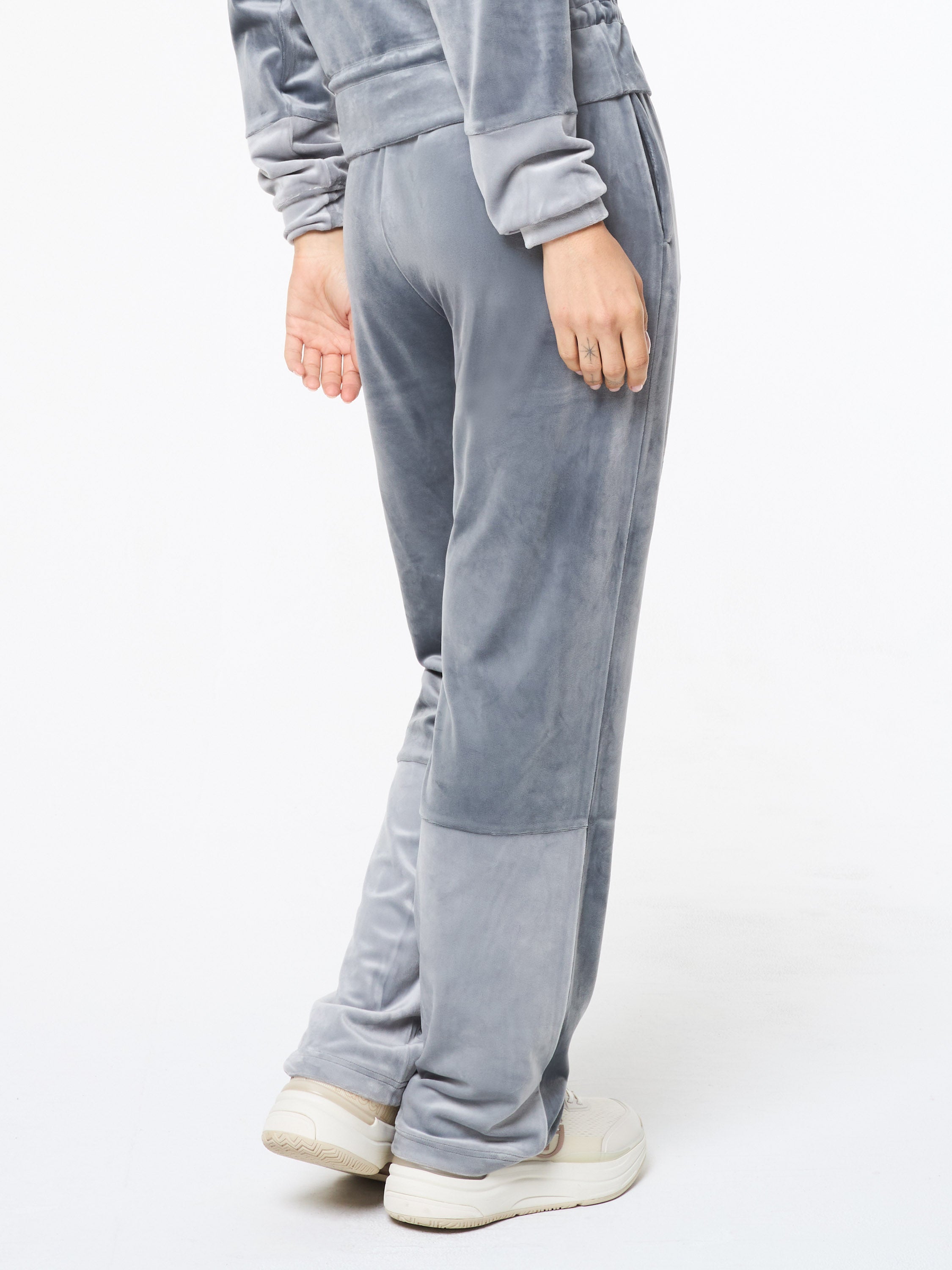 Lina Velour Track Pant- Quiet Shade