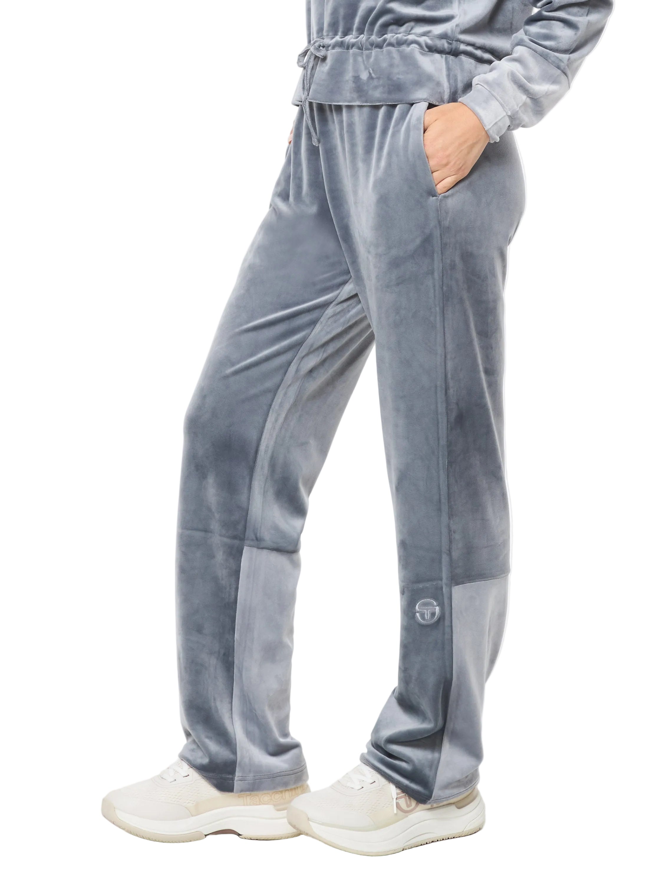 Lina Velour Track Pant- Quiet Shade