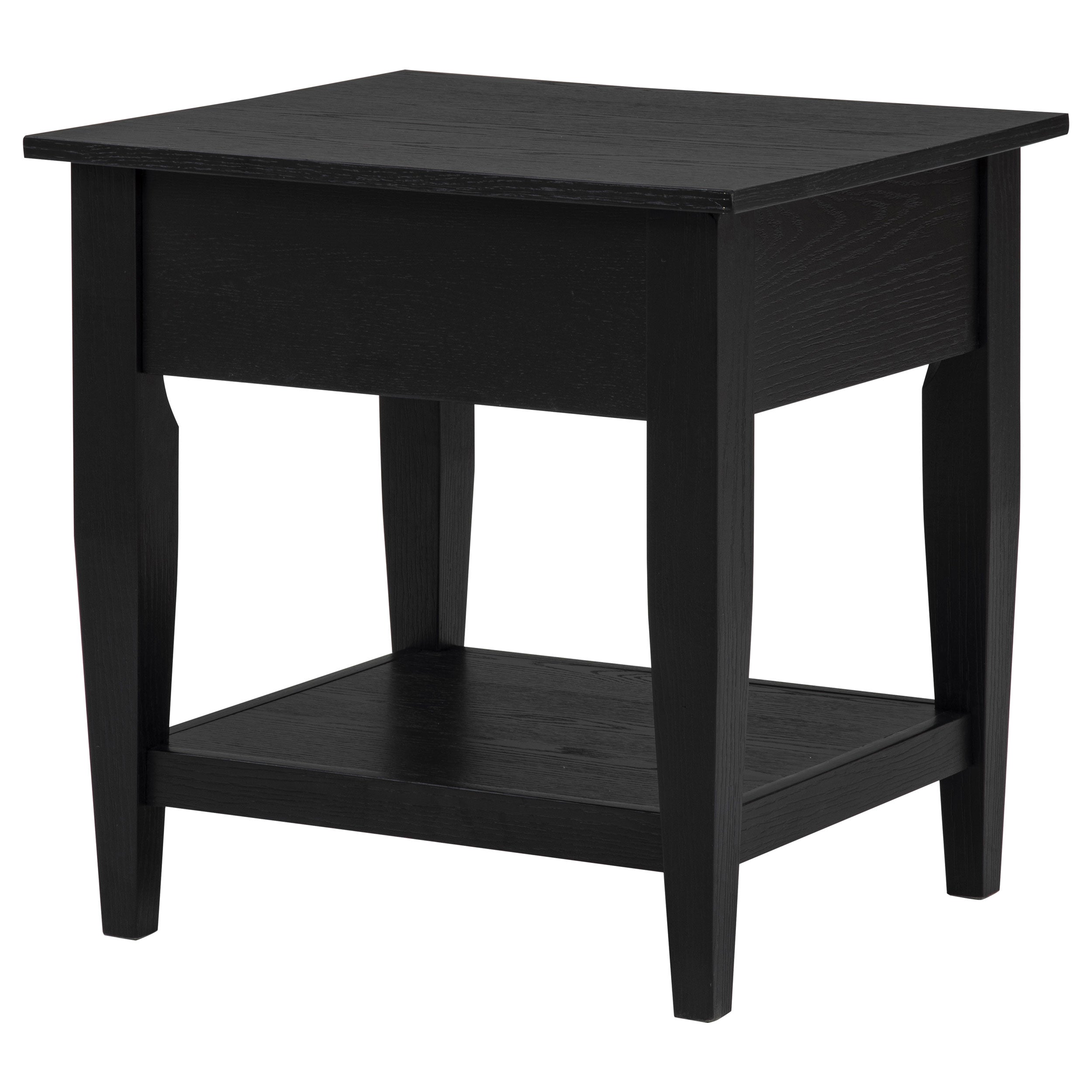 Lindenton 1-drawer Wood Occasional Side End Table Black